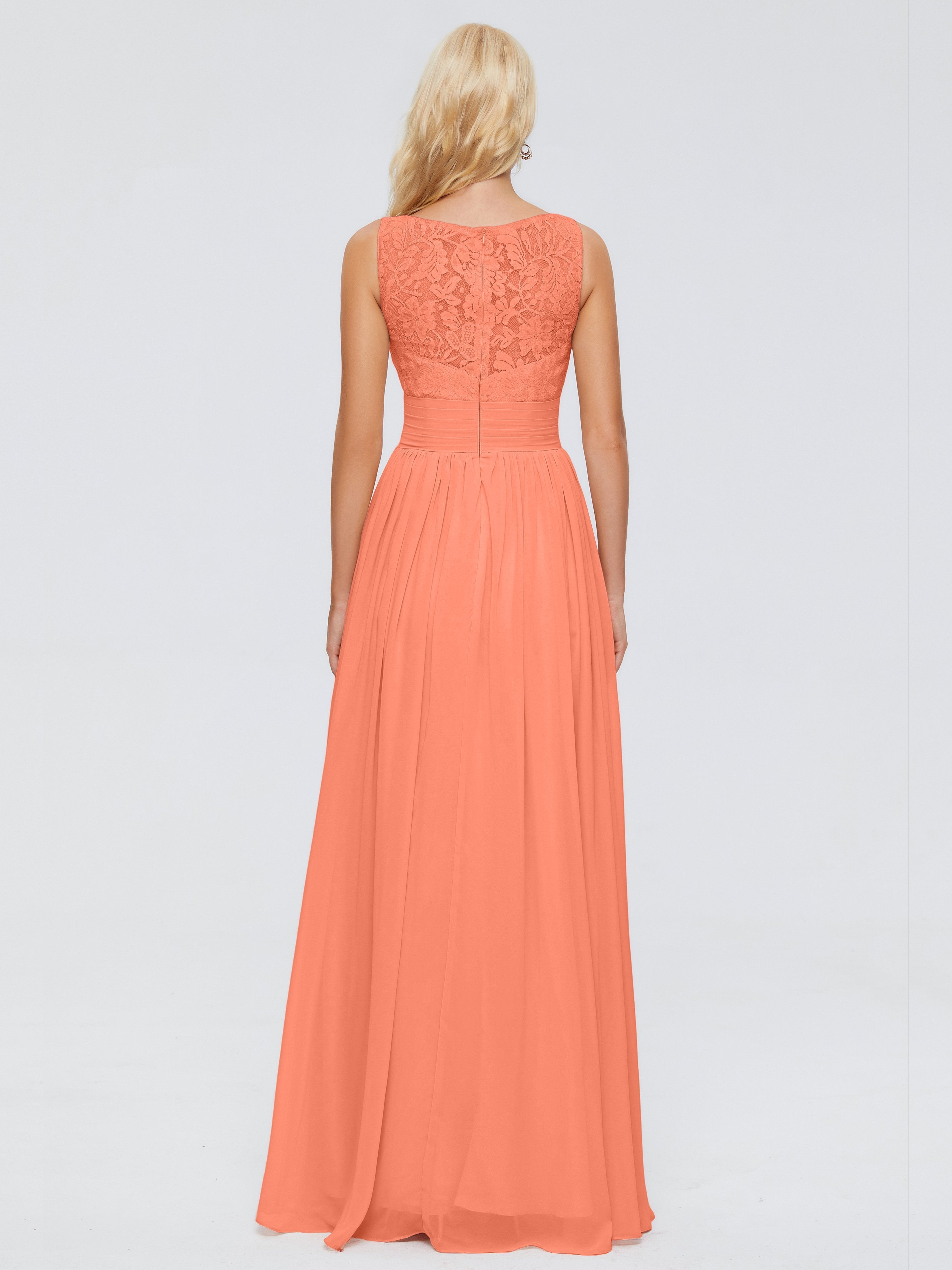 Kayla Straps Lace Chiffon Bridesmaid Dresses