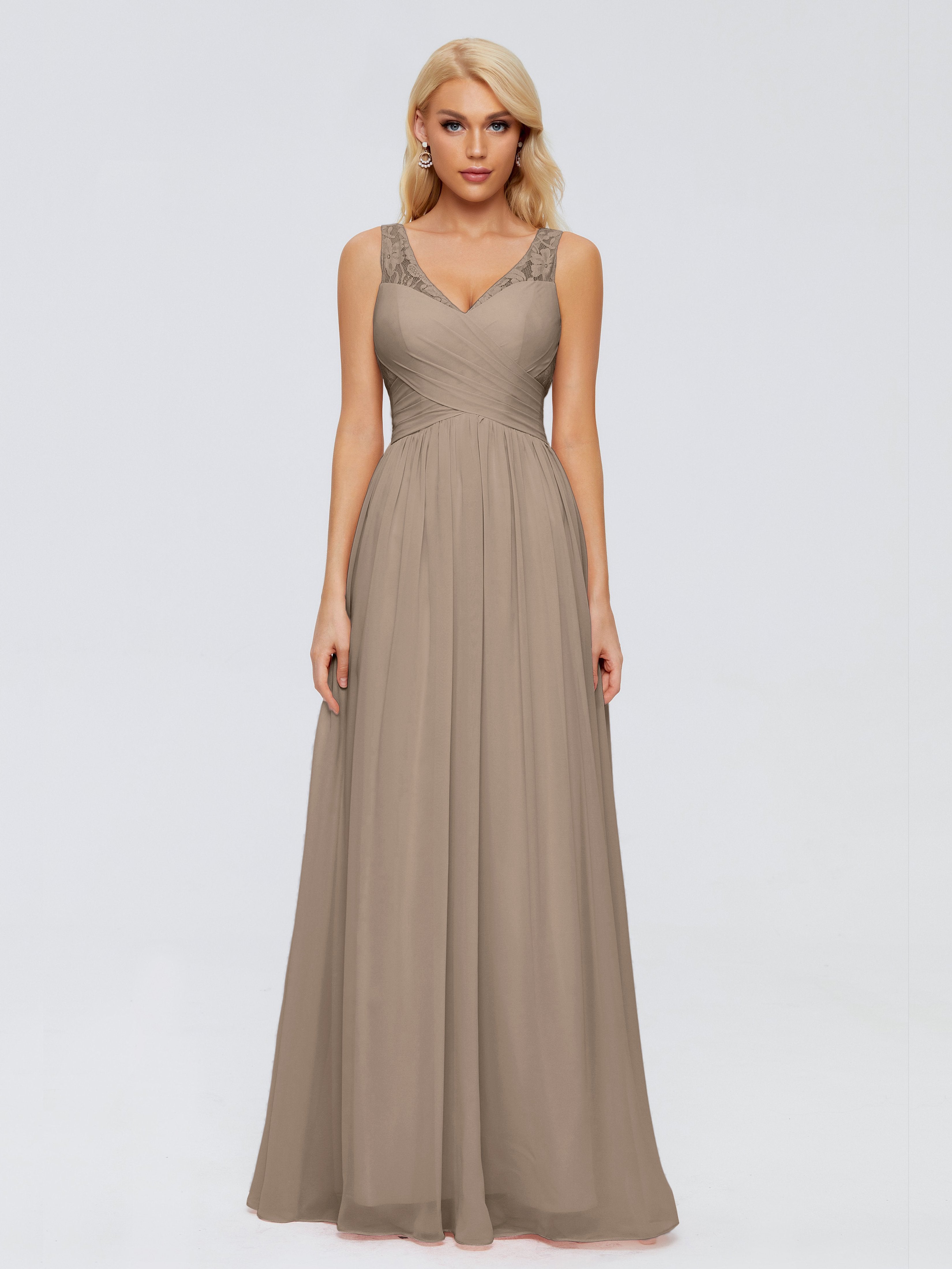 Kayla Straps Lace Chiffon Bridesmaid Dresses