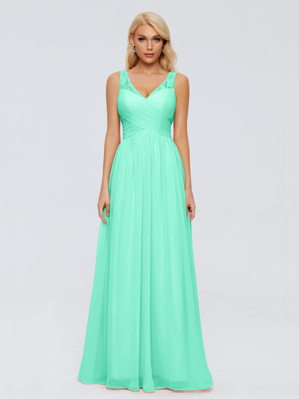 Kayla Straps Lace Chiffon Bridesmaid Dresses