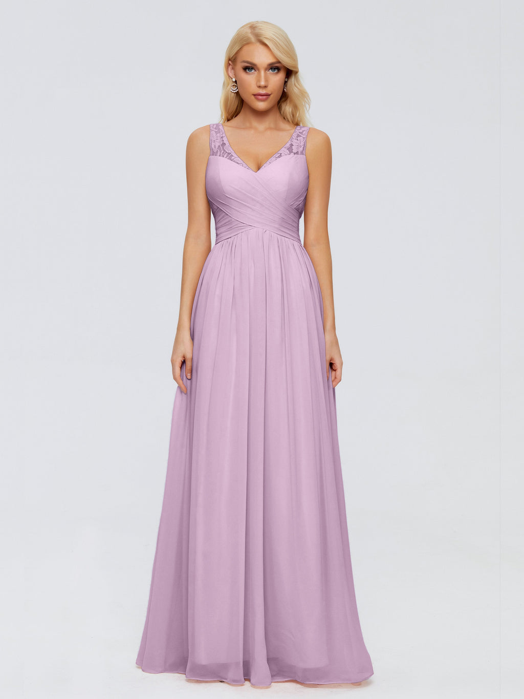 Kayla Straps Lace Chiffon Bridesmaid Dresses