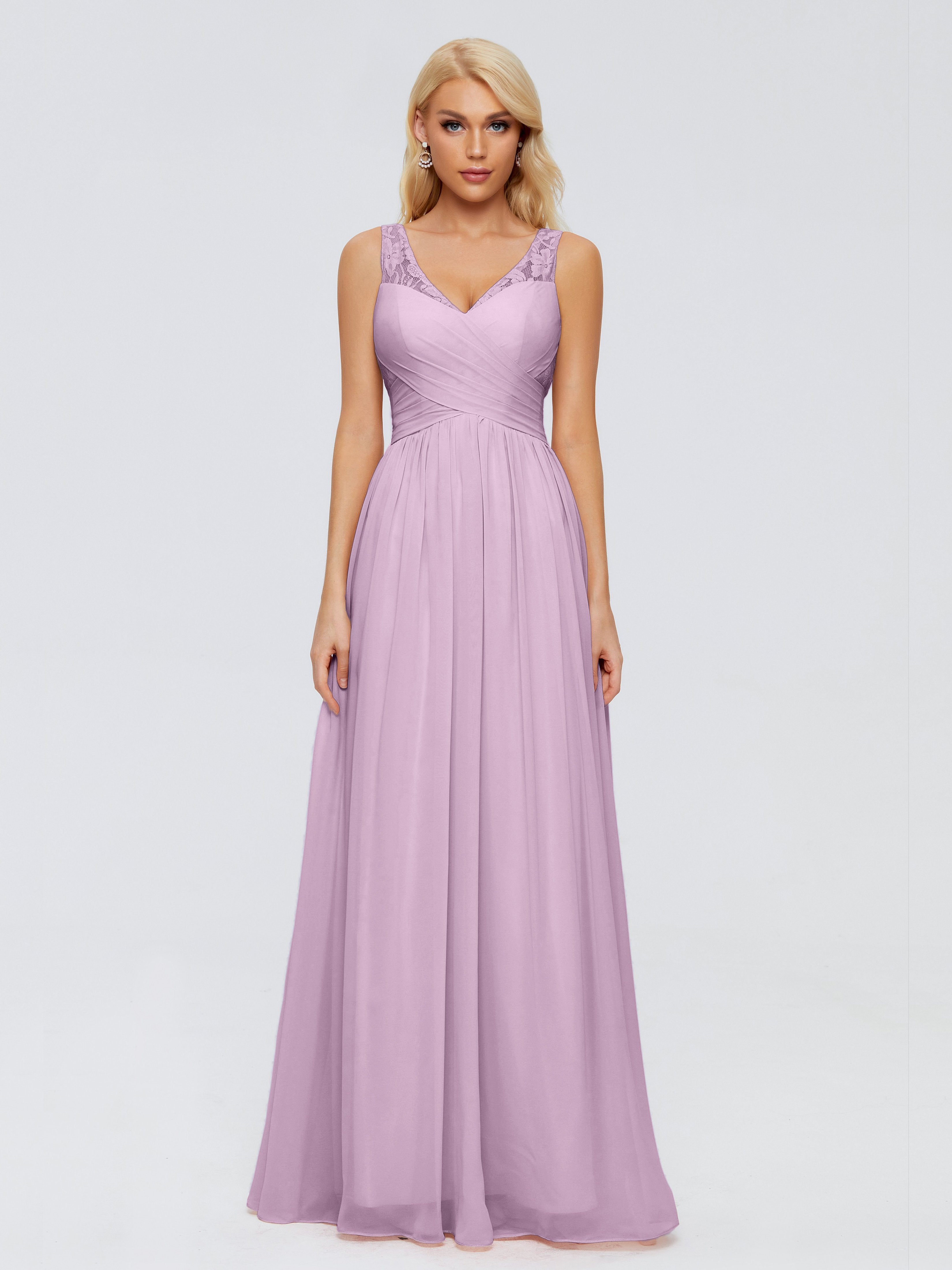 Kayla Straps Lace Chiffon Bridesmaid Dresses