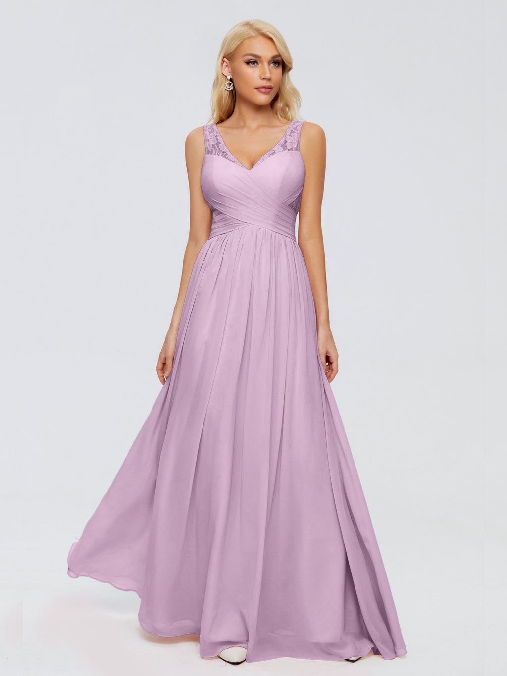 Kayla Straps Lace Chiffon Bridesmaid Dresses