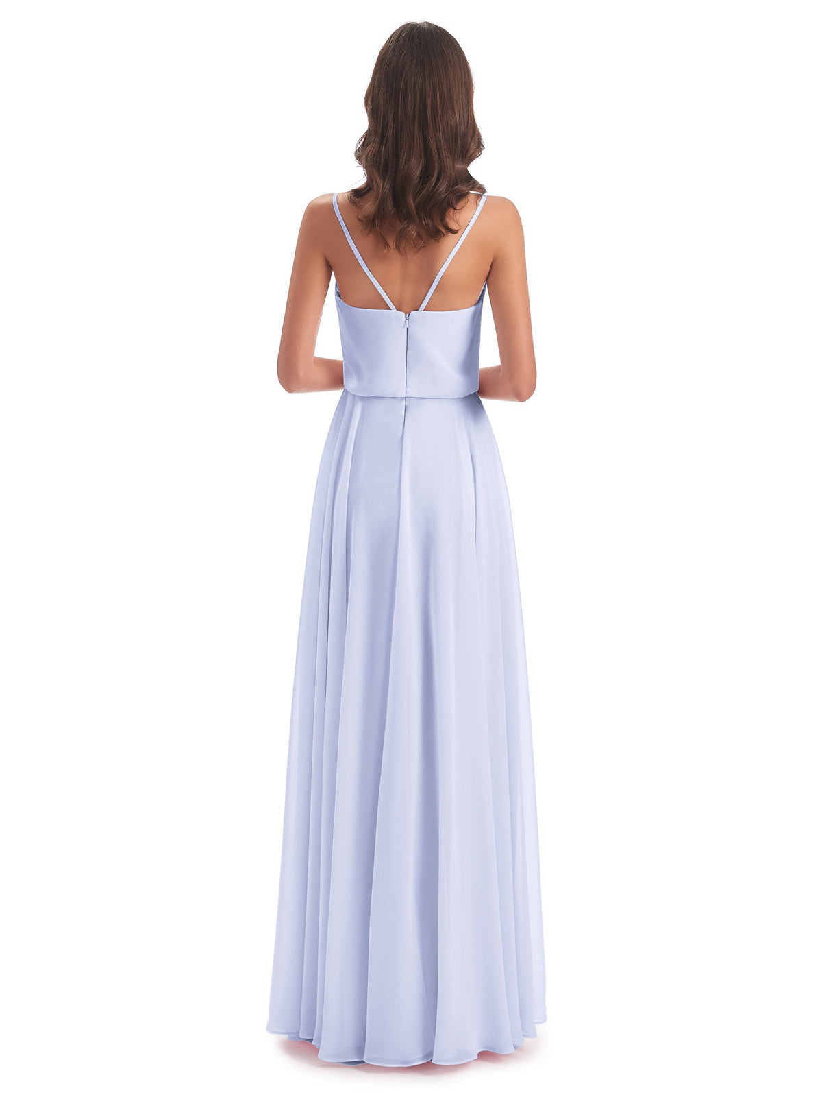 Leah Floor Length Spaghetti Straps Chiffon Bridesmaid Dresses
