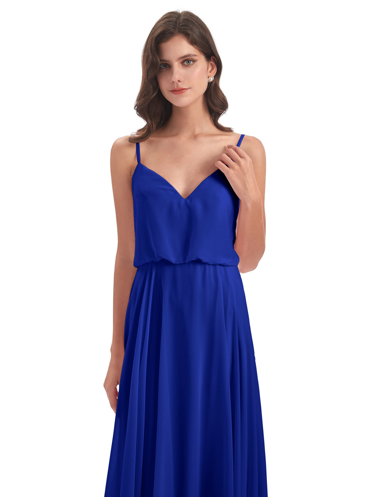 Leah Floor Length Spaghetti Straps Chiffon Bridesmaid Dresses