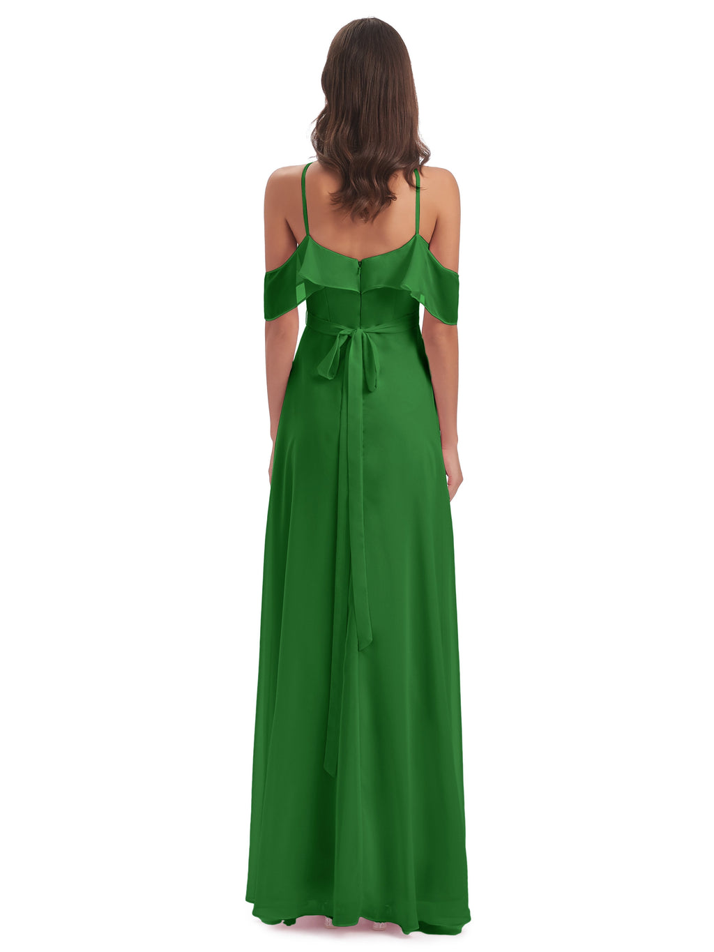 Lillian Sheath Off The Shoulder Chiffon Long Bridesmaid Dresses