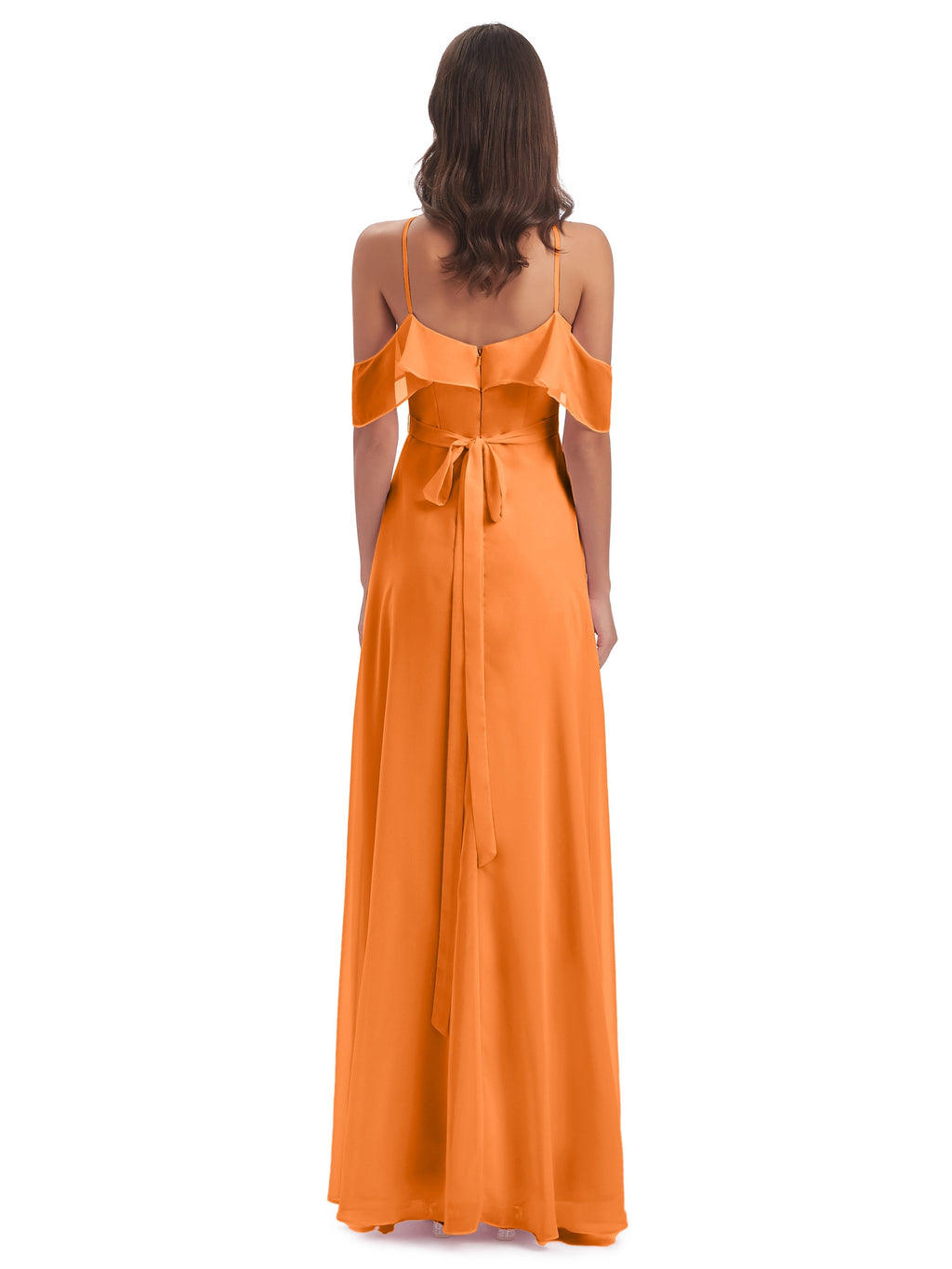Lillian Sheath Off The Shoulder Chiffon Long Bridesmaid Dresses