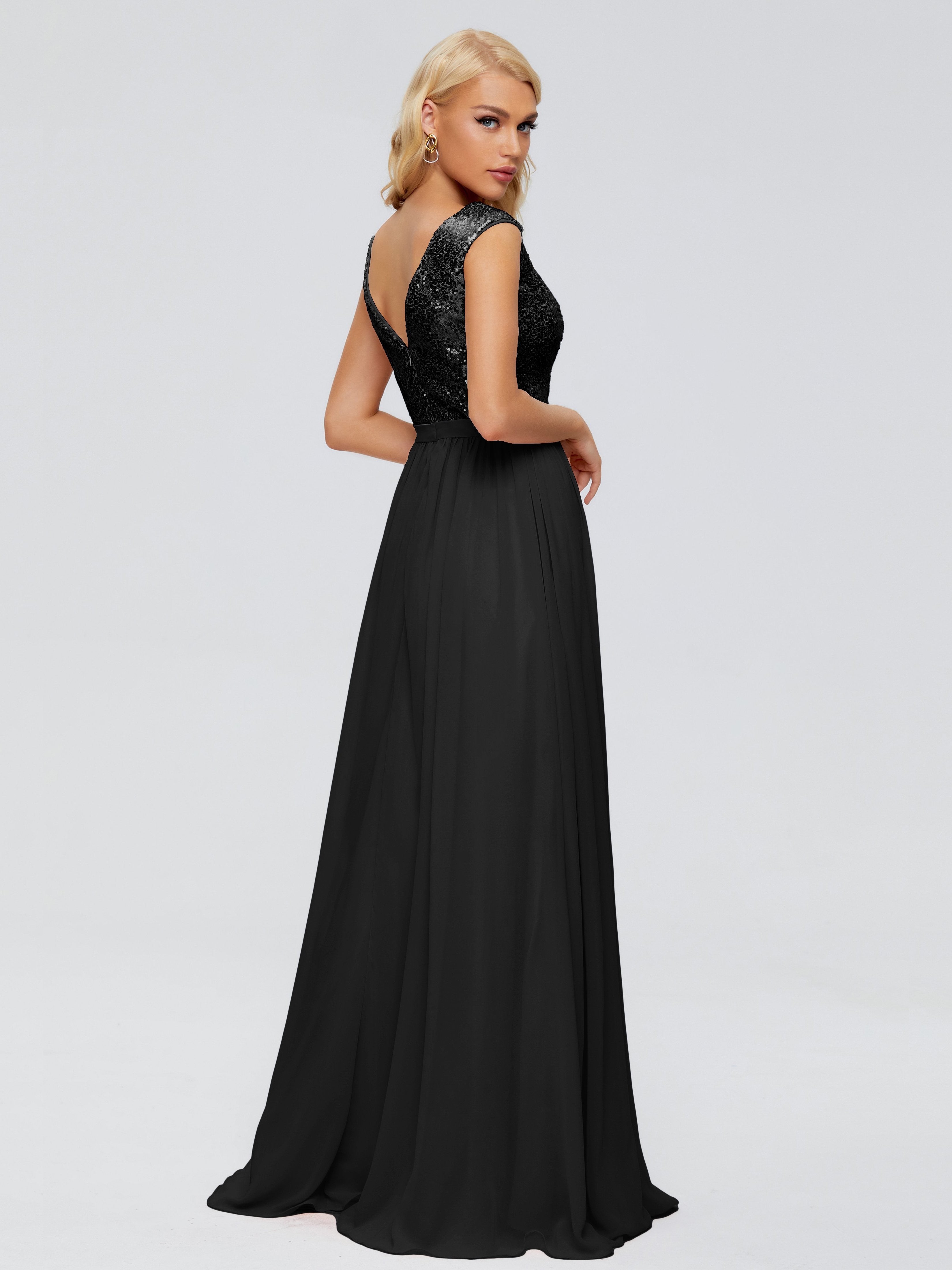 Lyla Scoop Sequins Bridesmaid Dress
