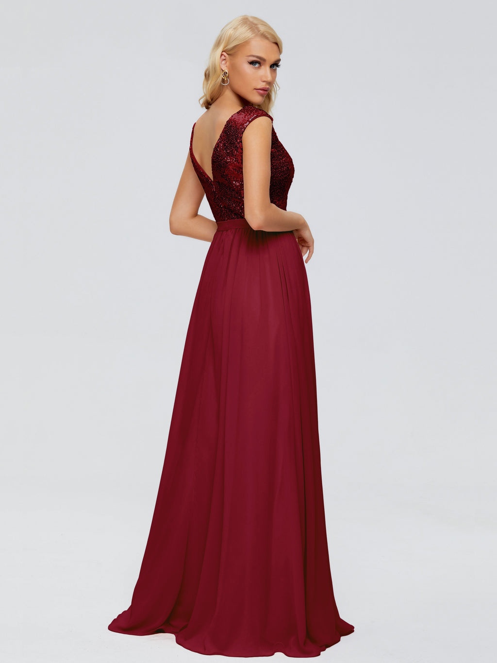 Lyla Scoop Sequins Bridesmaid Dress