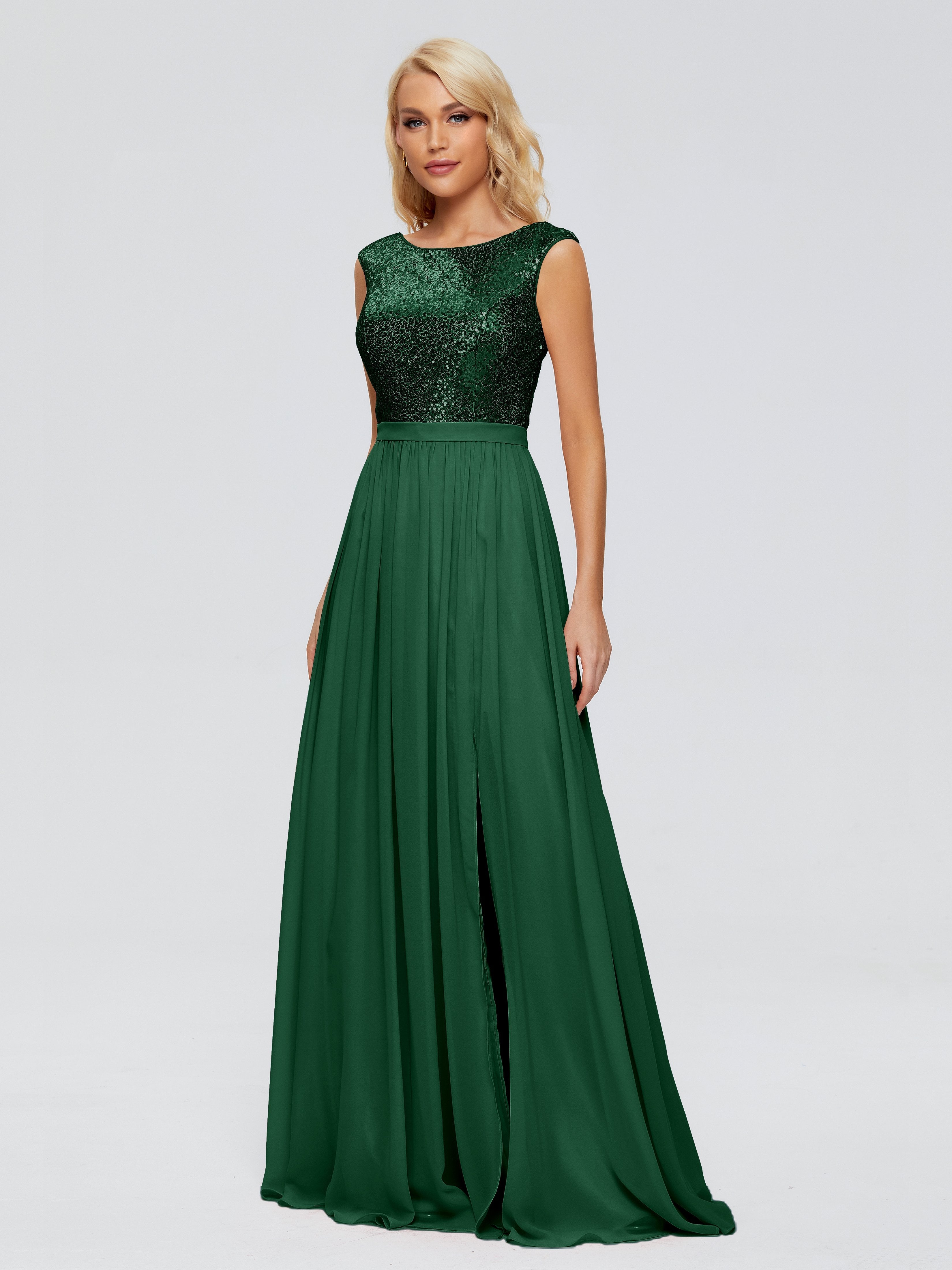 Lyla Scoop Sequins Bridesmaid Dress