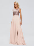Lyla Scoop Sequins Bridesmaid Dress