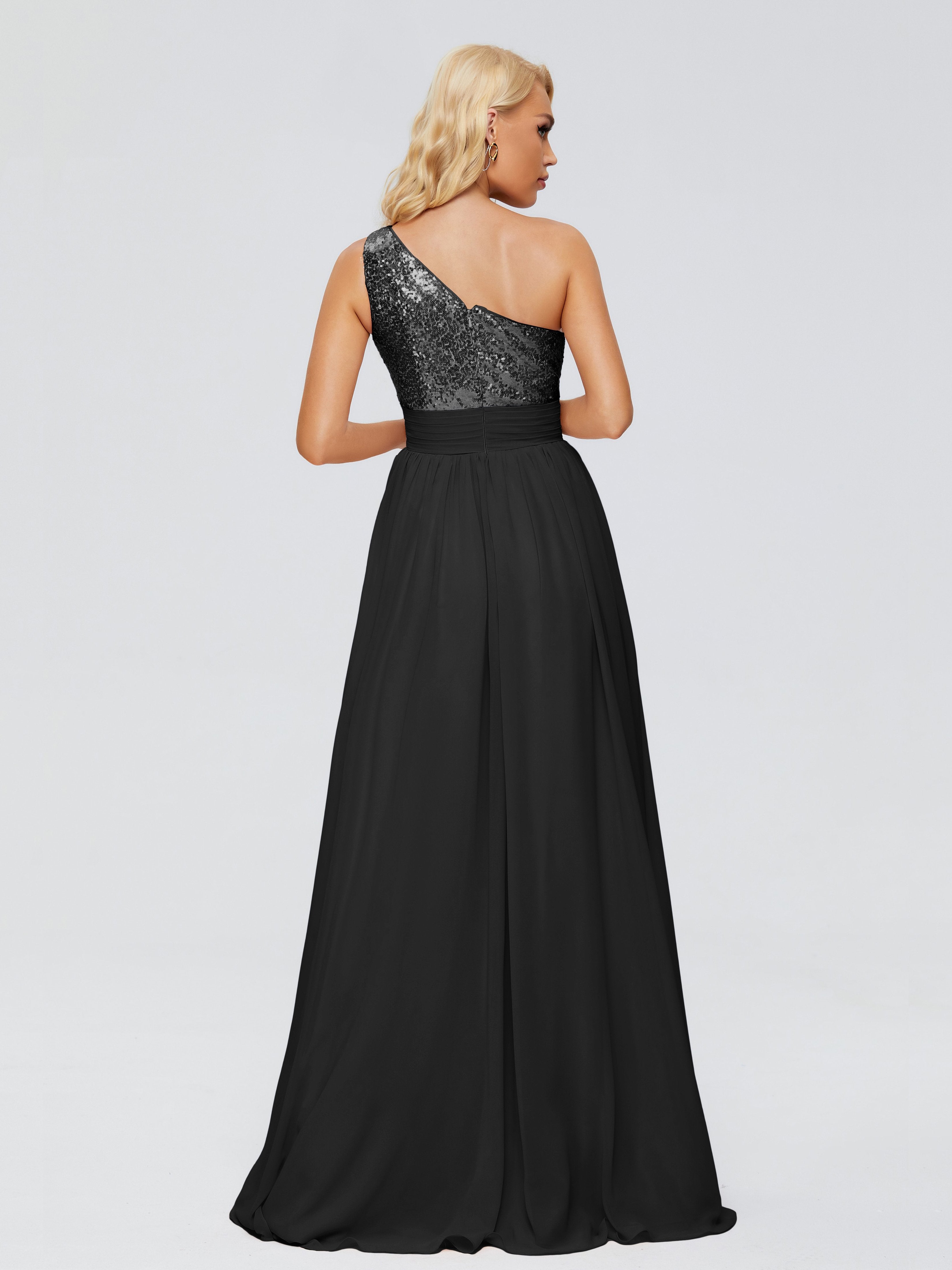 Margaret One-Shoulder Sequins Bridesmaid Dress