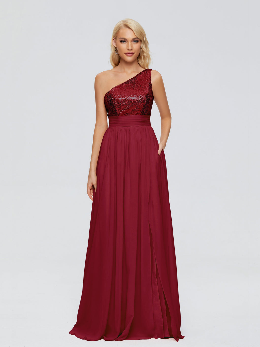 Margaret One-Shoulder Sequins Bridesmaid Dress