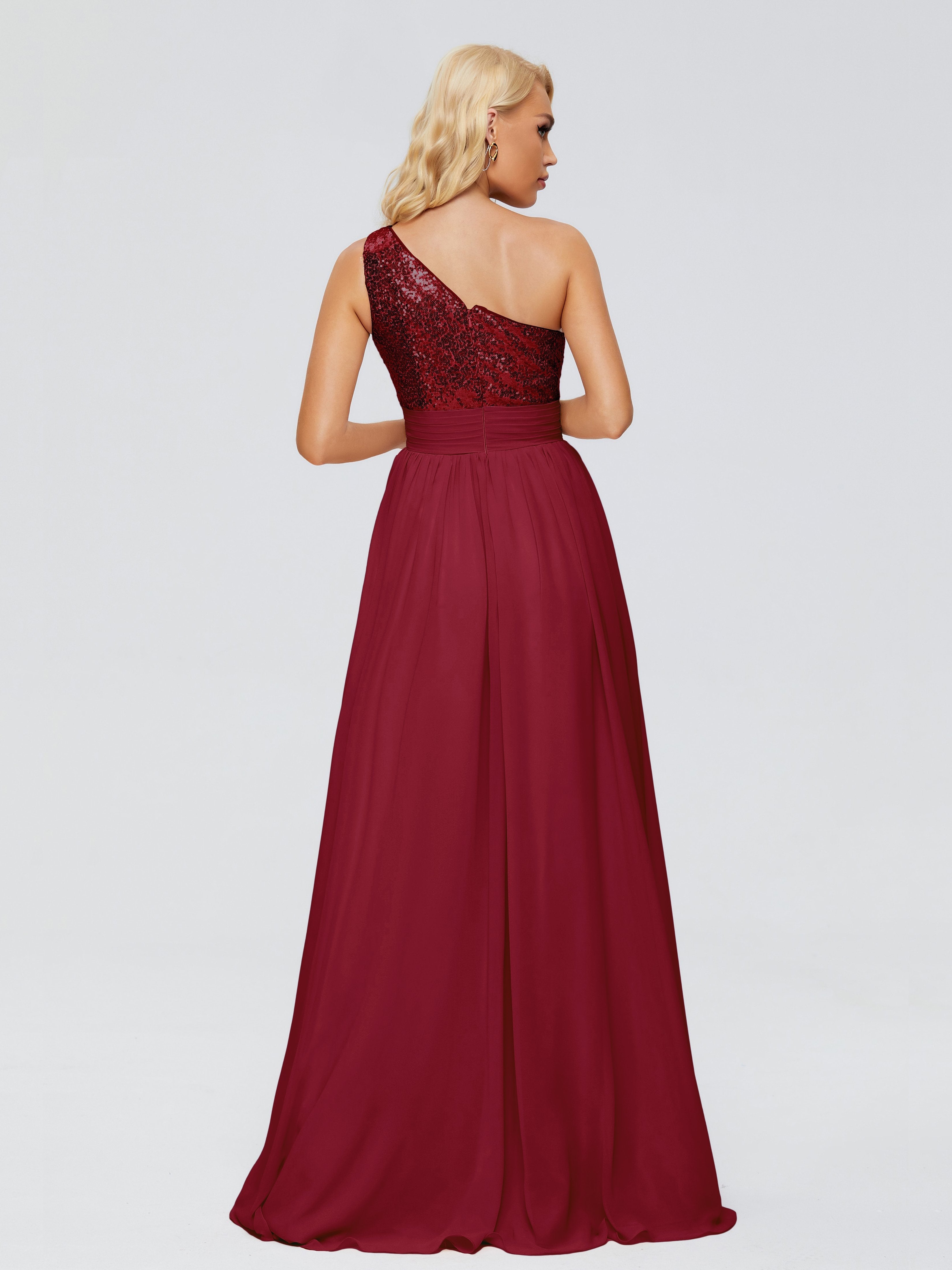 Margaret One-Shoulder Sequins Bridesmaid Dress