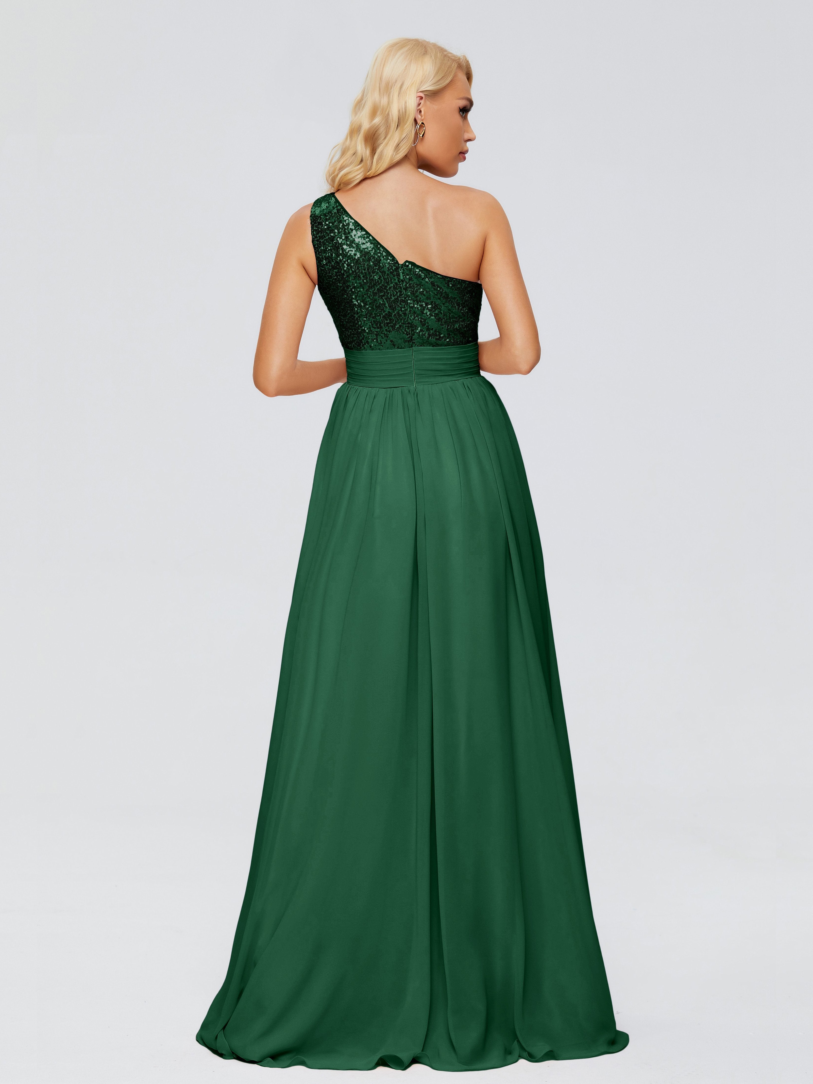 Margaret One-Shoulder Sequins Bridesmaid Dress