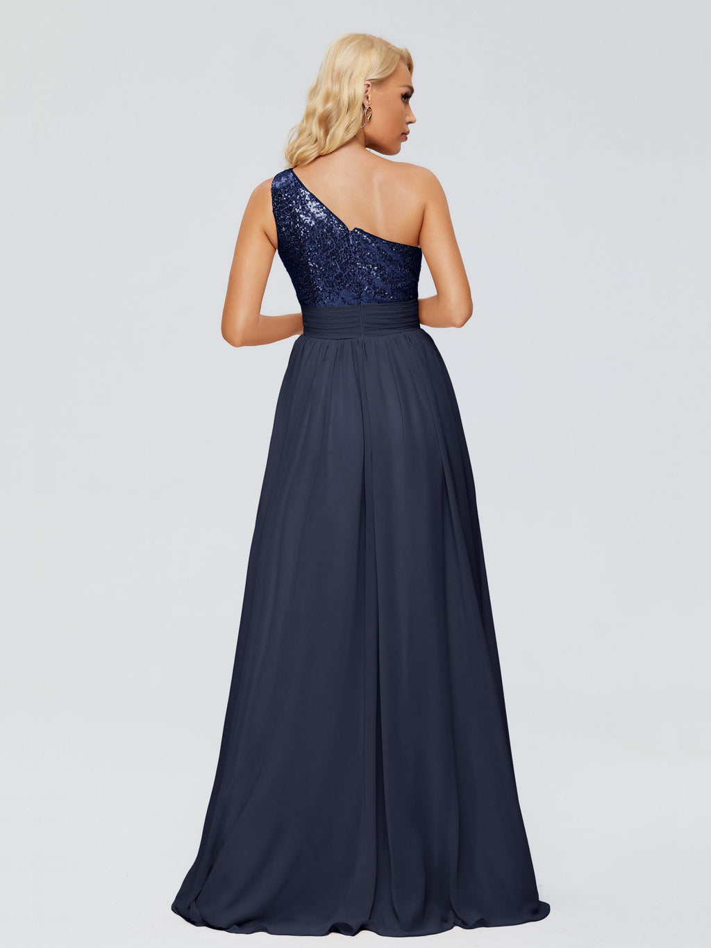 Margaret One-Shoulder Sequins Bridesmaid Dress