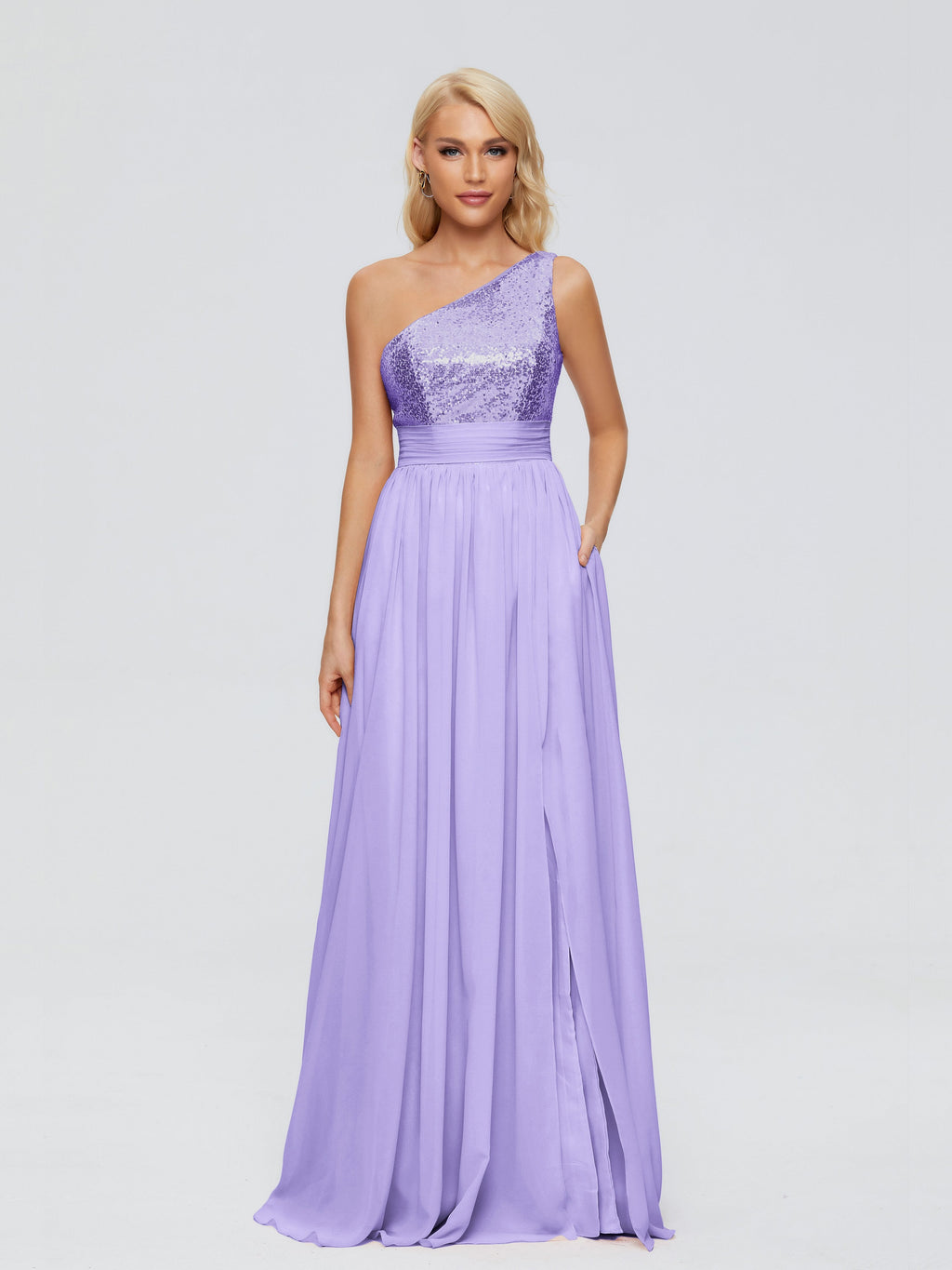 Margaret One-Shoulder Sequins Bridesmaid Dress