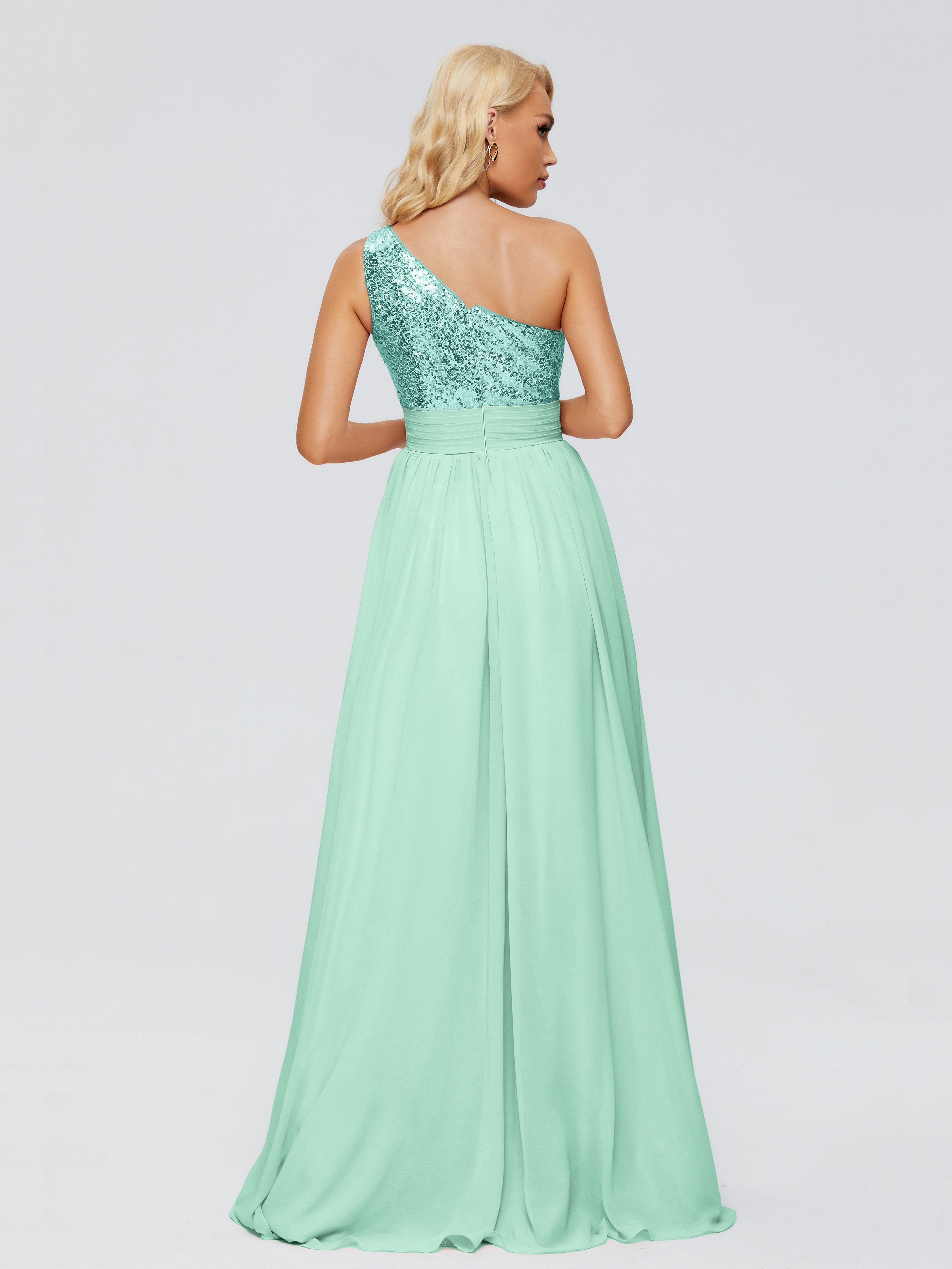 Margaret One-Shoulder Sequins Bridesmaid Dress