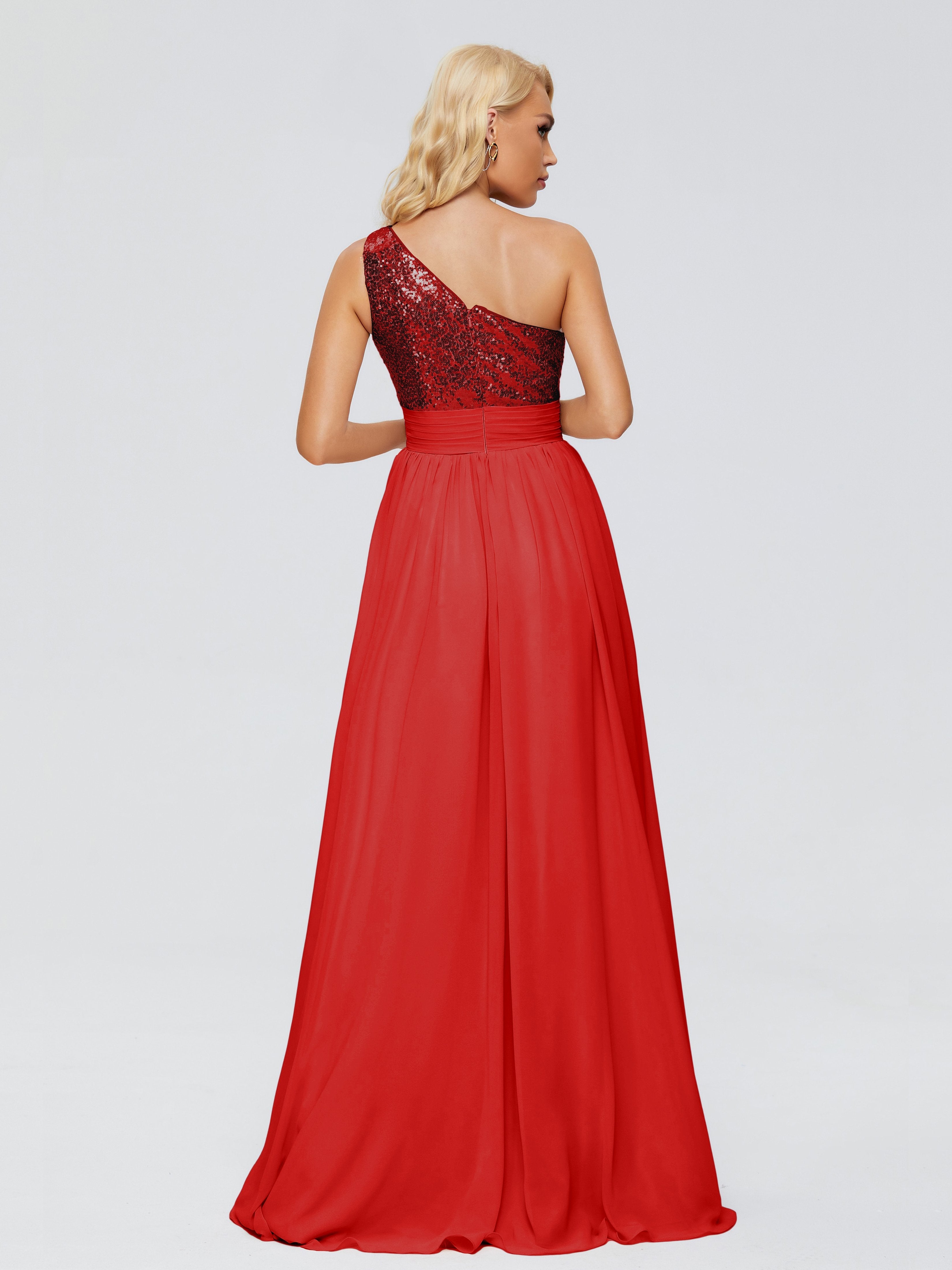 Margaret One-Shoulder Sequins Bridesmaid Dress