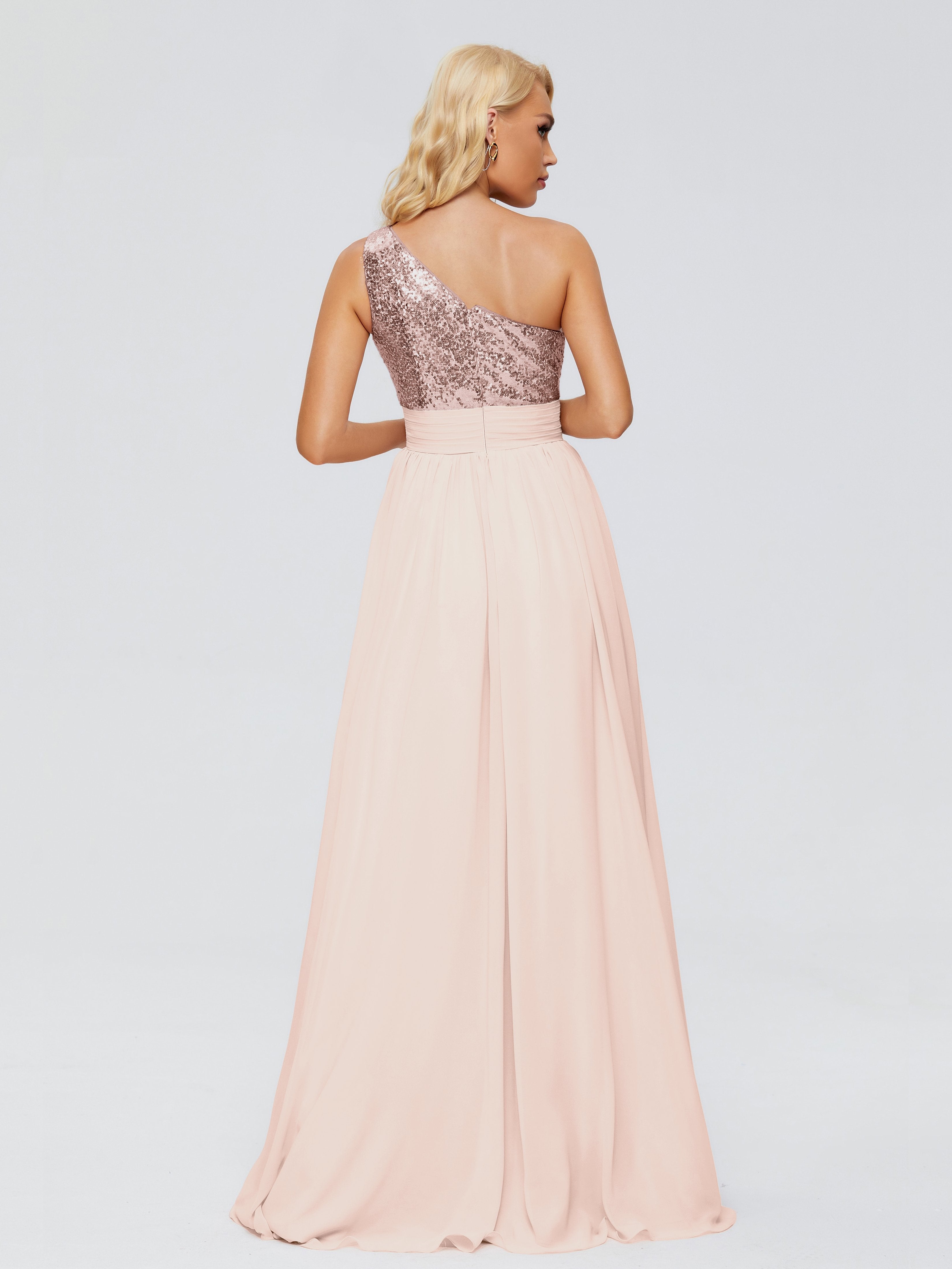 Margaret One-Shoulder Sequins Bridesmaid Dress
