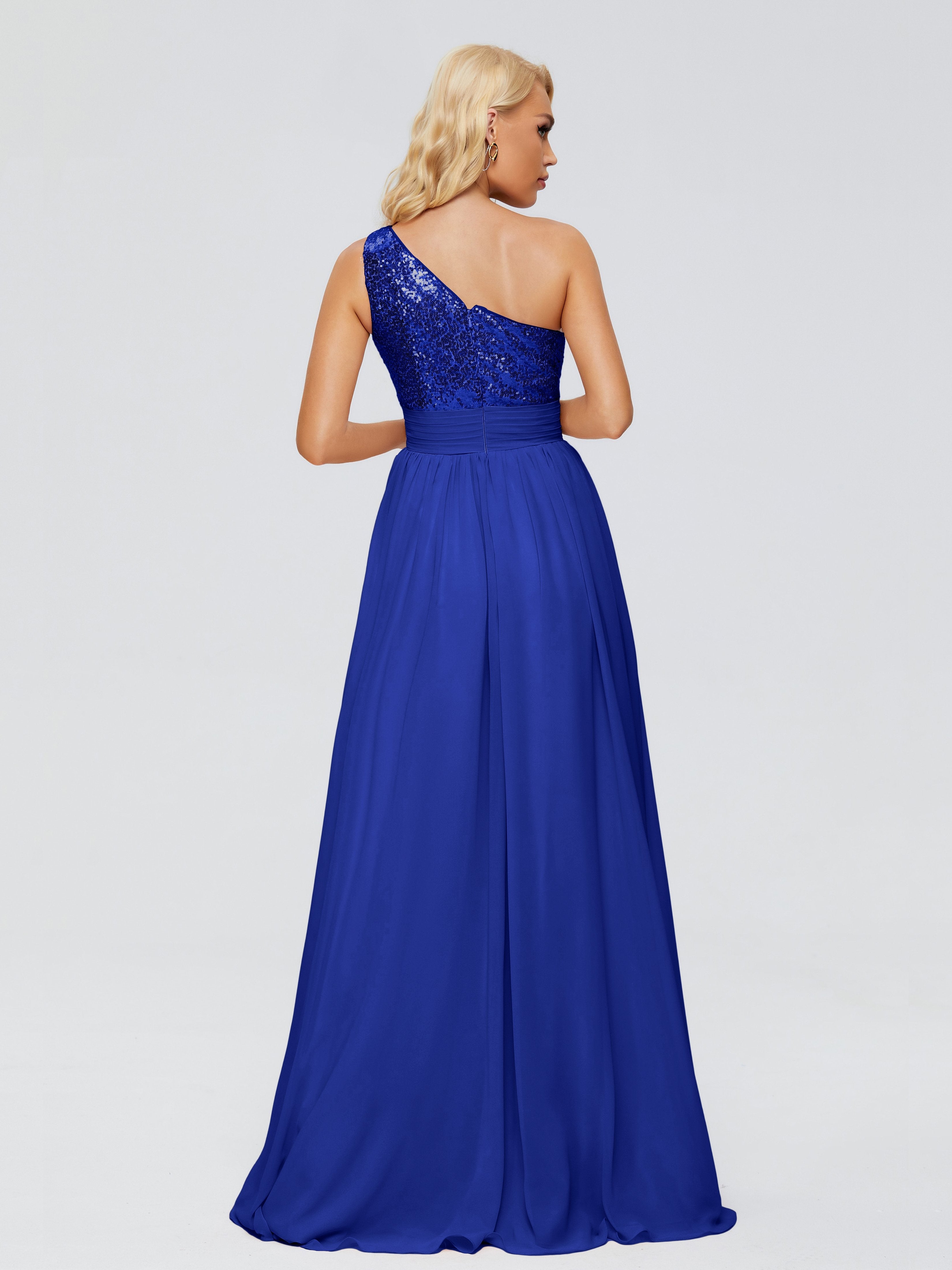 Margaret One-Shoulder Sequins Bridesmaid Dress