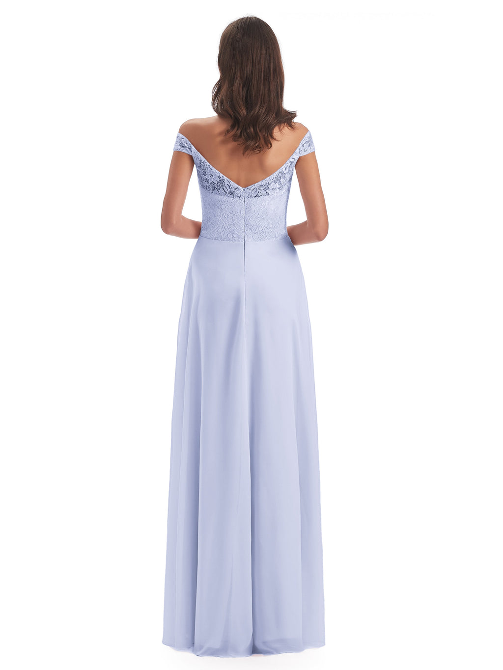 Marjorie Off The Shoulder Open Back Chiffon Long Bridesmaid Dresses