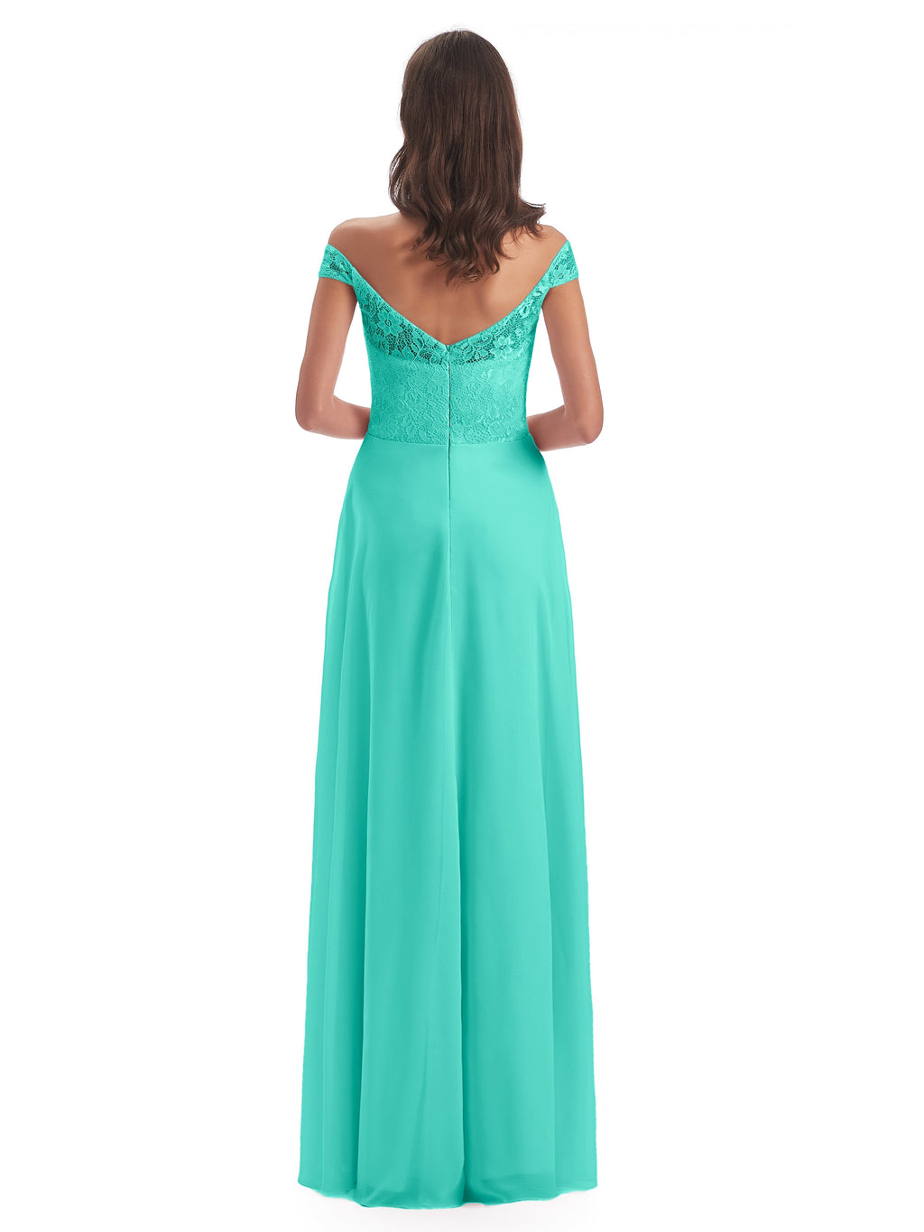 Marjorie Off The Shoulder Open Back Chiffon Long Bridesmaid Dresses