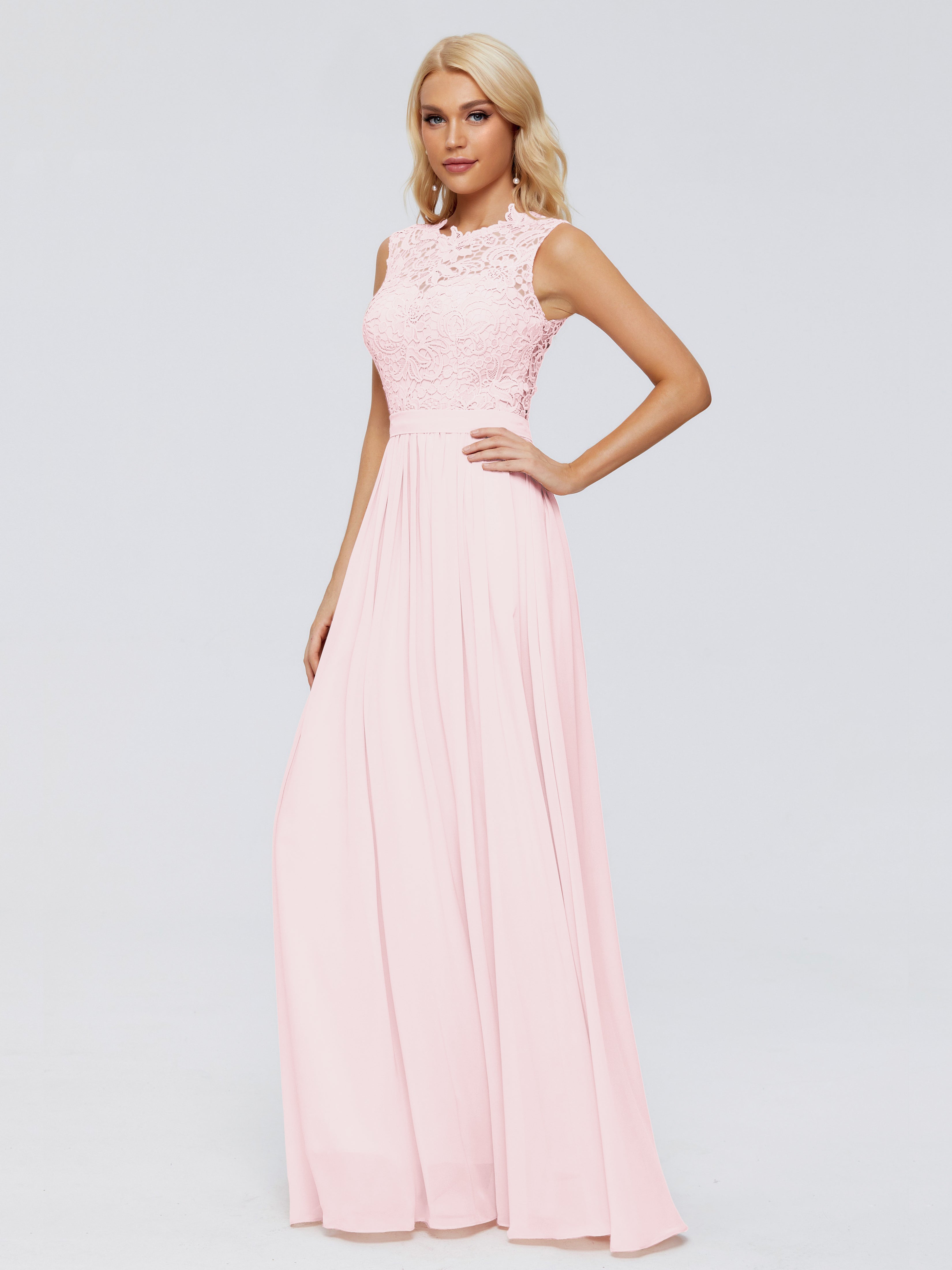 Melody A-Line Bateau Chiffon Bridesmaid Dresses
