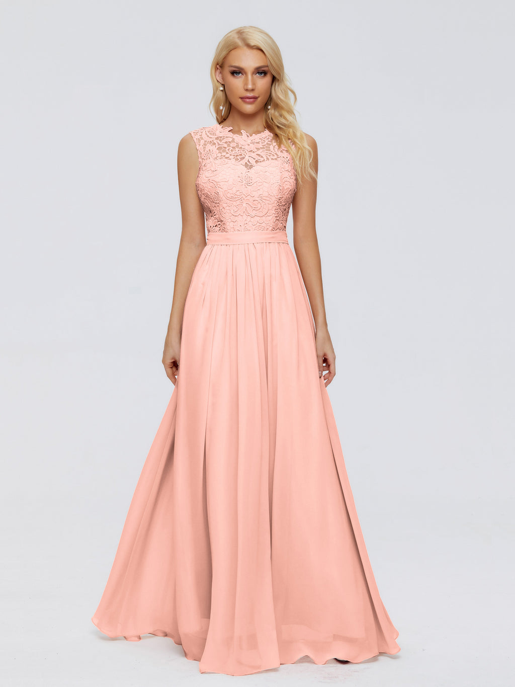 Melody A-Line Bateau Chiffon Bridesmaid Dresses