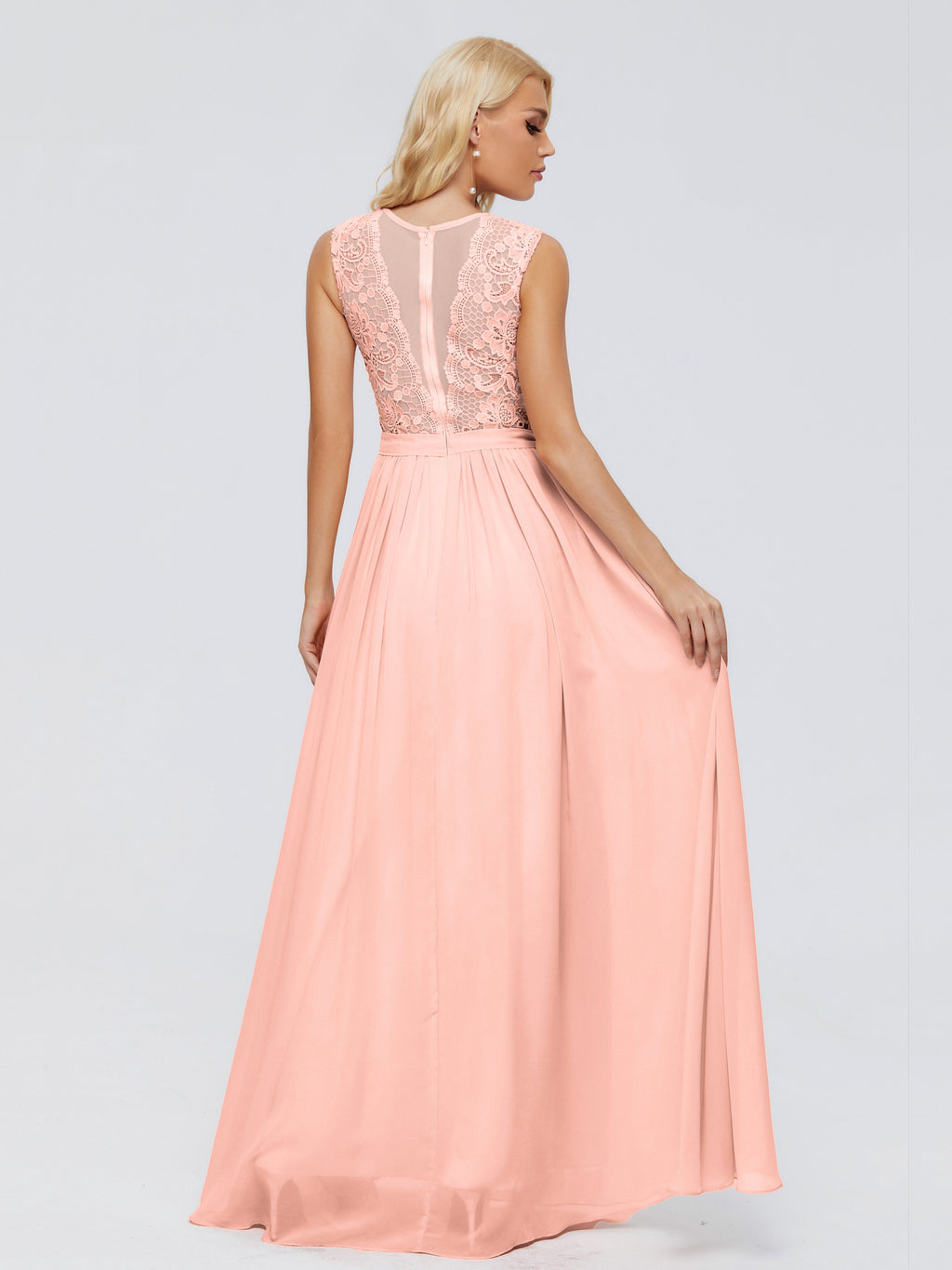 Melody A-Line Bateau Chiffon Bridesmaid Dresses