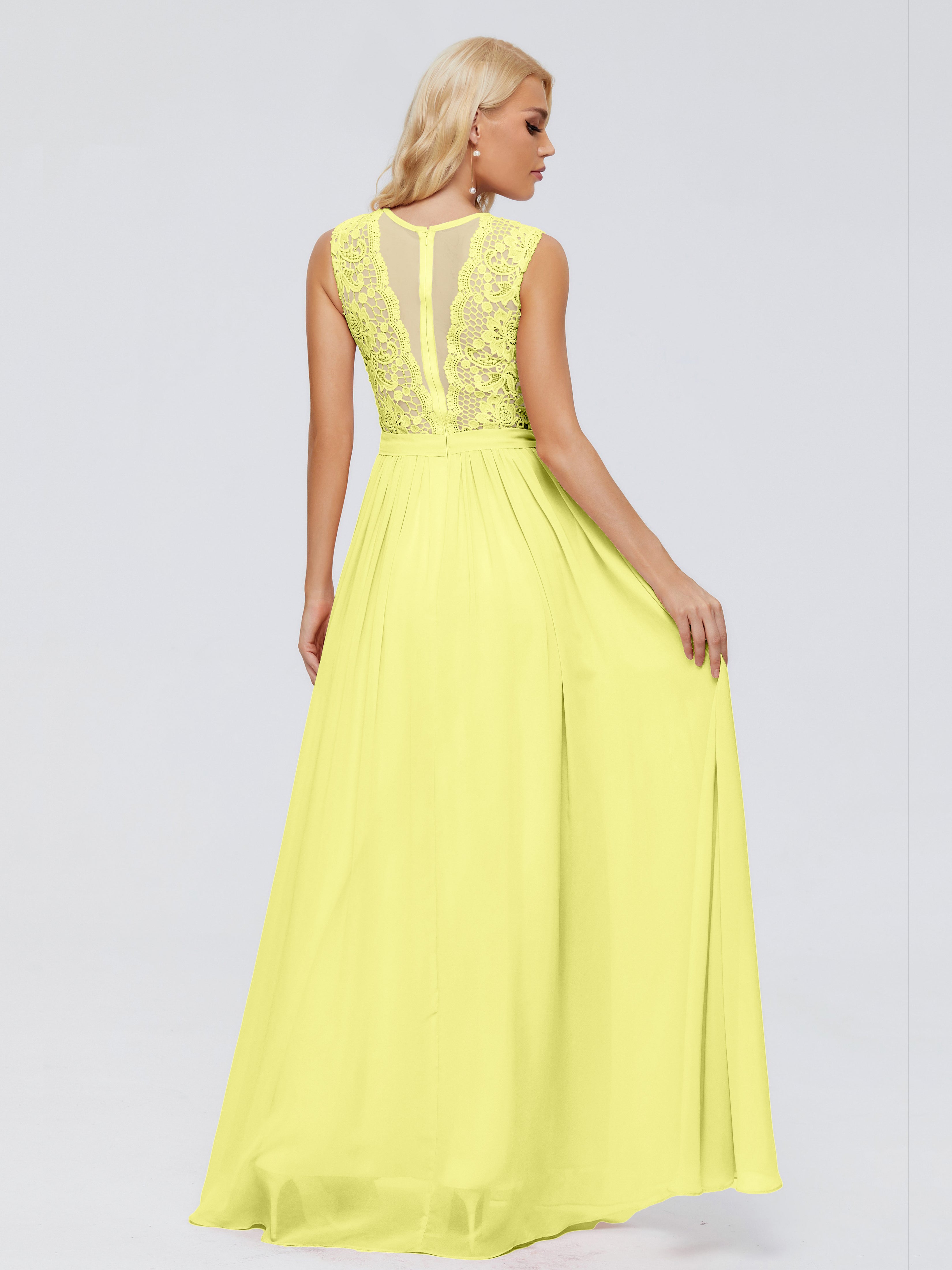 Melody A-Line Bateau Chiffon Bridesmaid Dresses