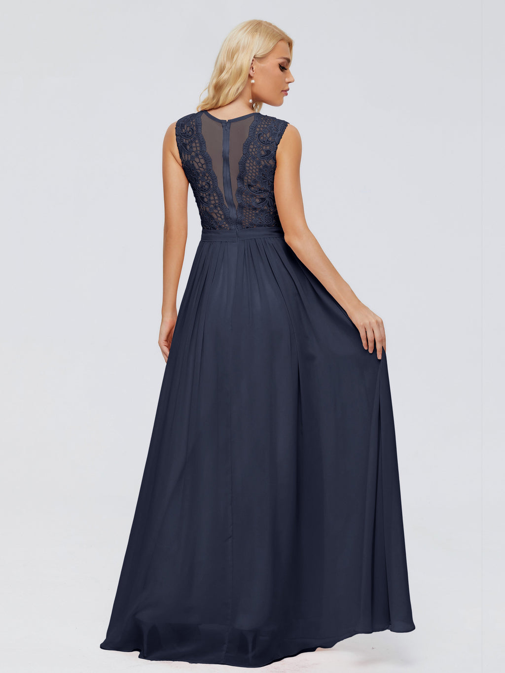 Melody A-Line Bateau Chiffon Bridesmaid Dresses