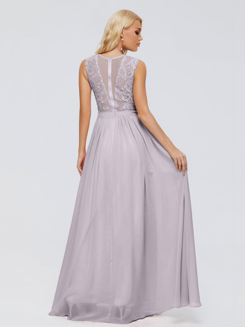 Melody A-Line Bateau Chiffon Bridesmaid Dresses
