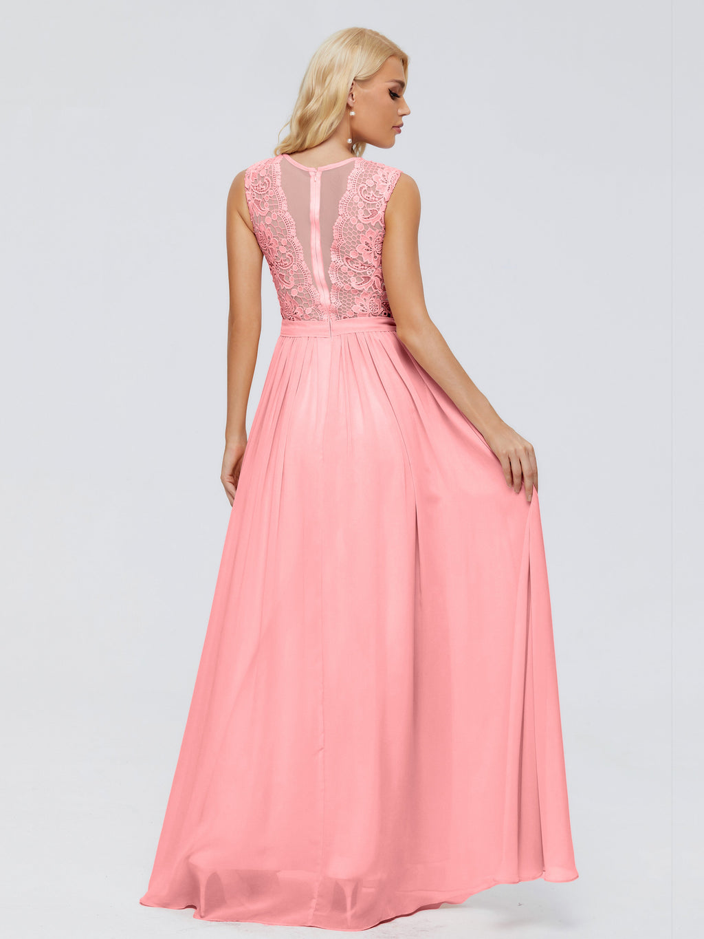 Melody A-Line Bateau Chiffon Bridesmaid Dresses