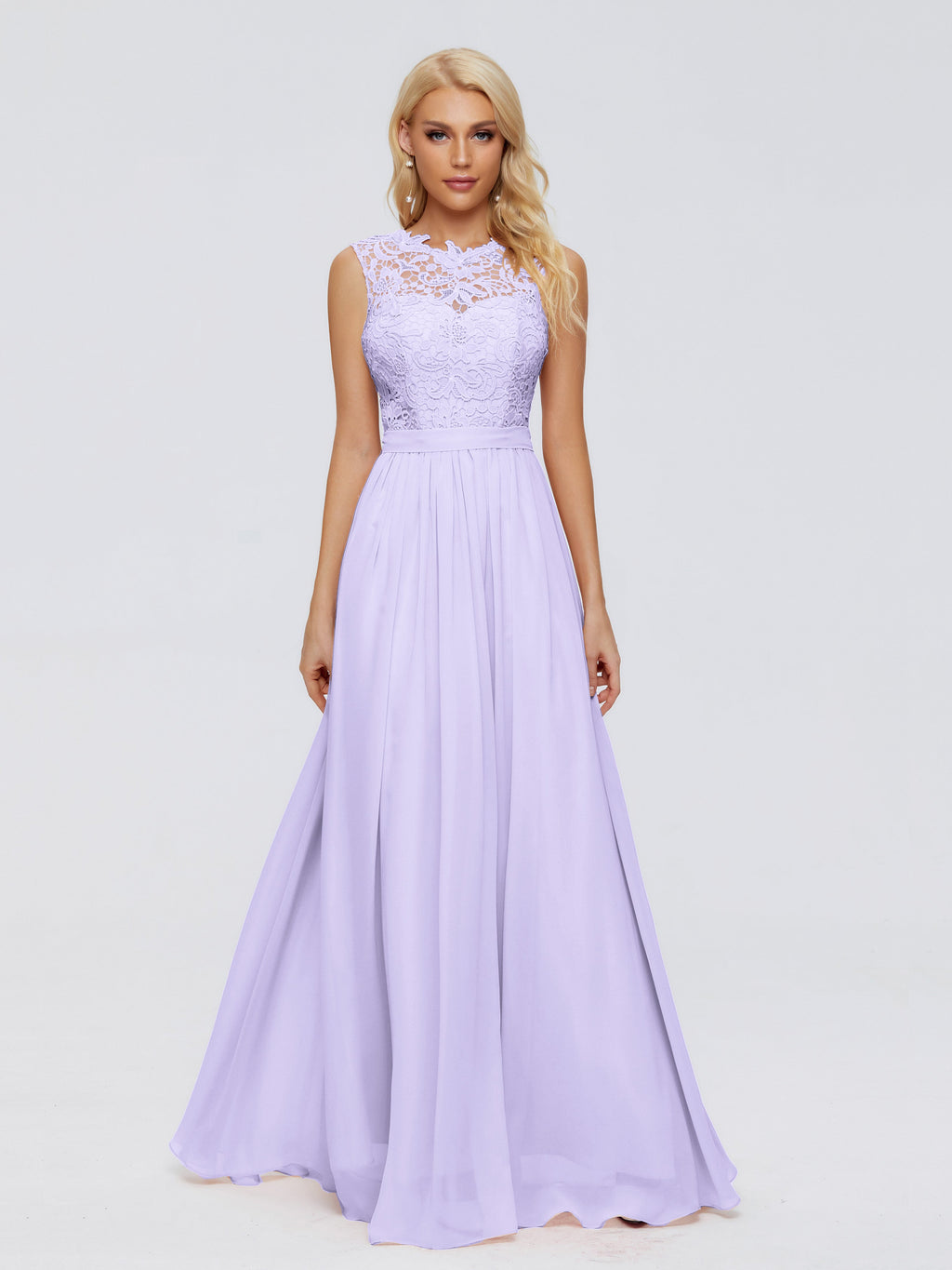 Melody A-Line Bateau Chiffon Bridesmaid Dresses
