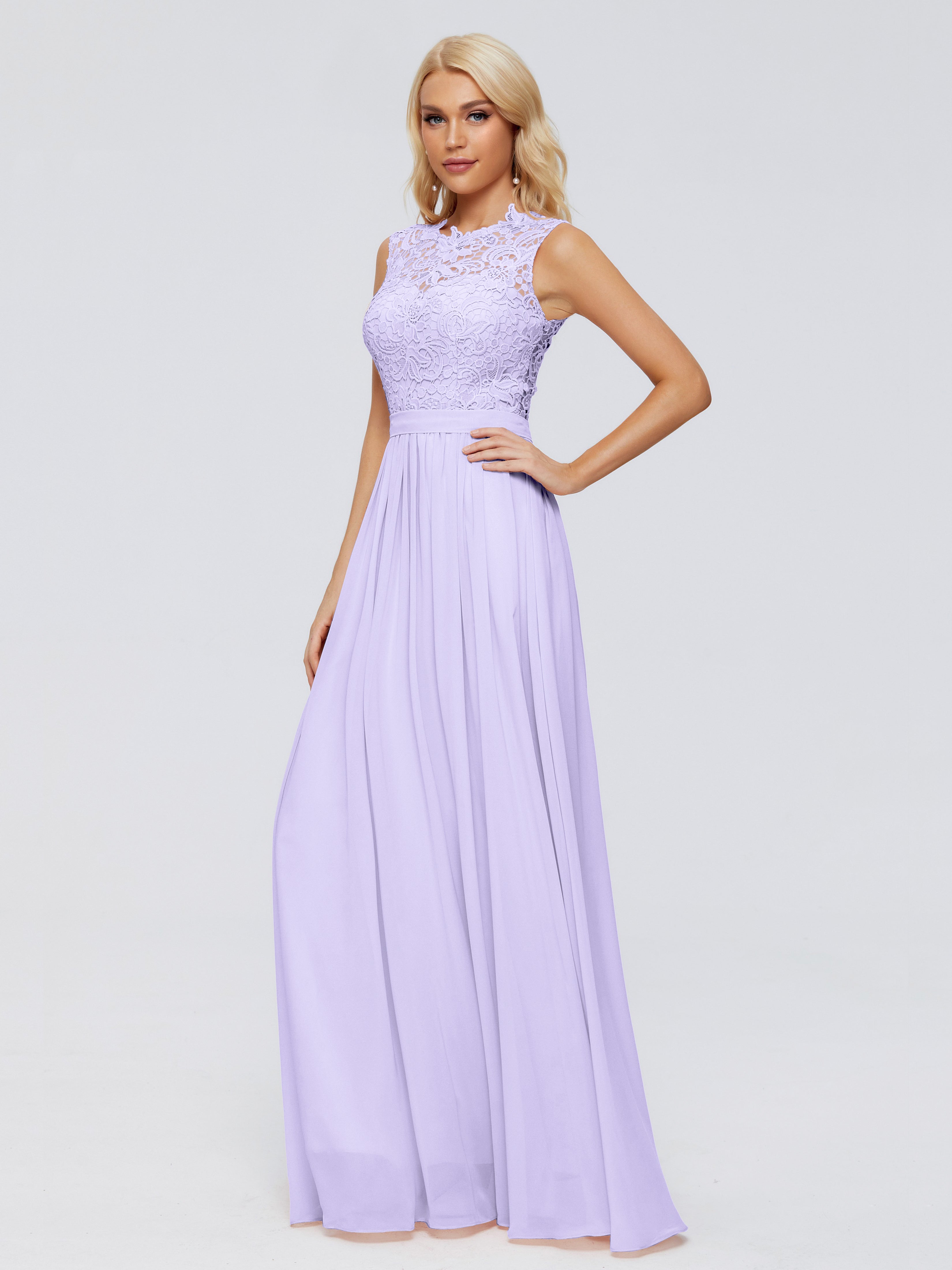 Melody A-Line Bateau Chiffon Bridesmaid Dresses