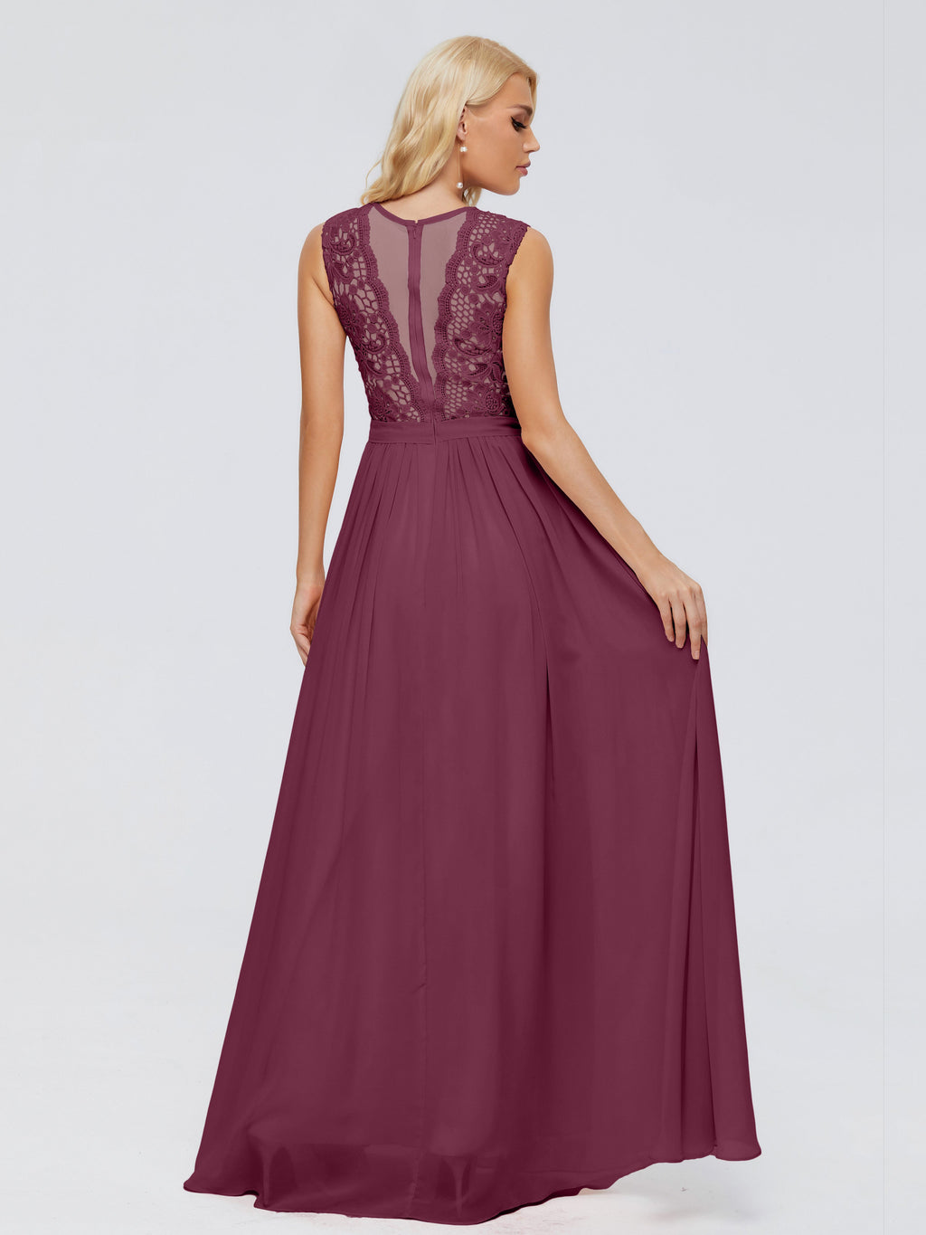 Melody A-Line Bateau Chiffon Bridesmaid Dresses