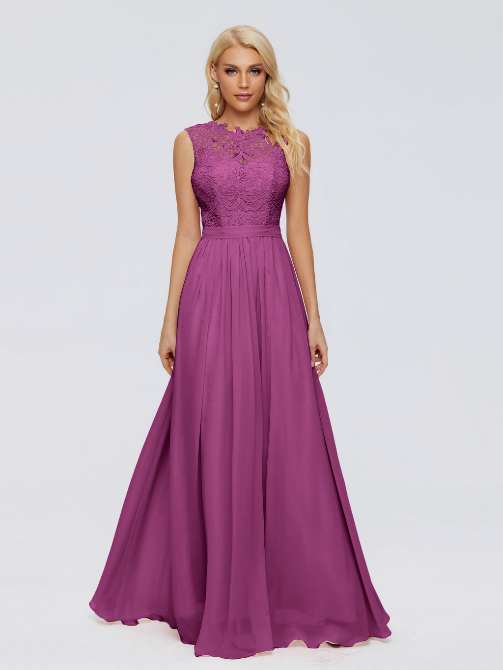 Melody A-Line Bateau Chiffon Bridesmaid Dresses