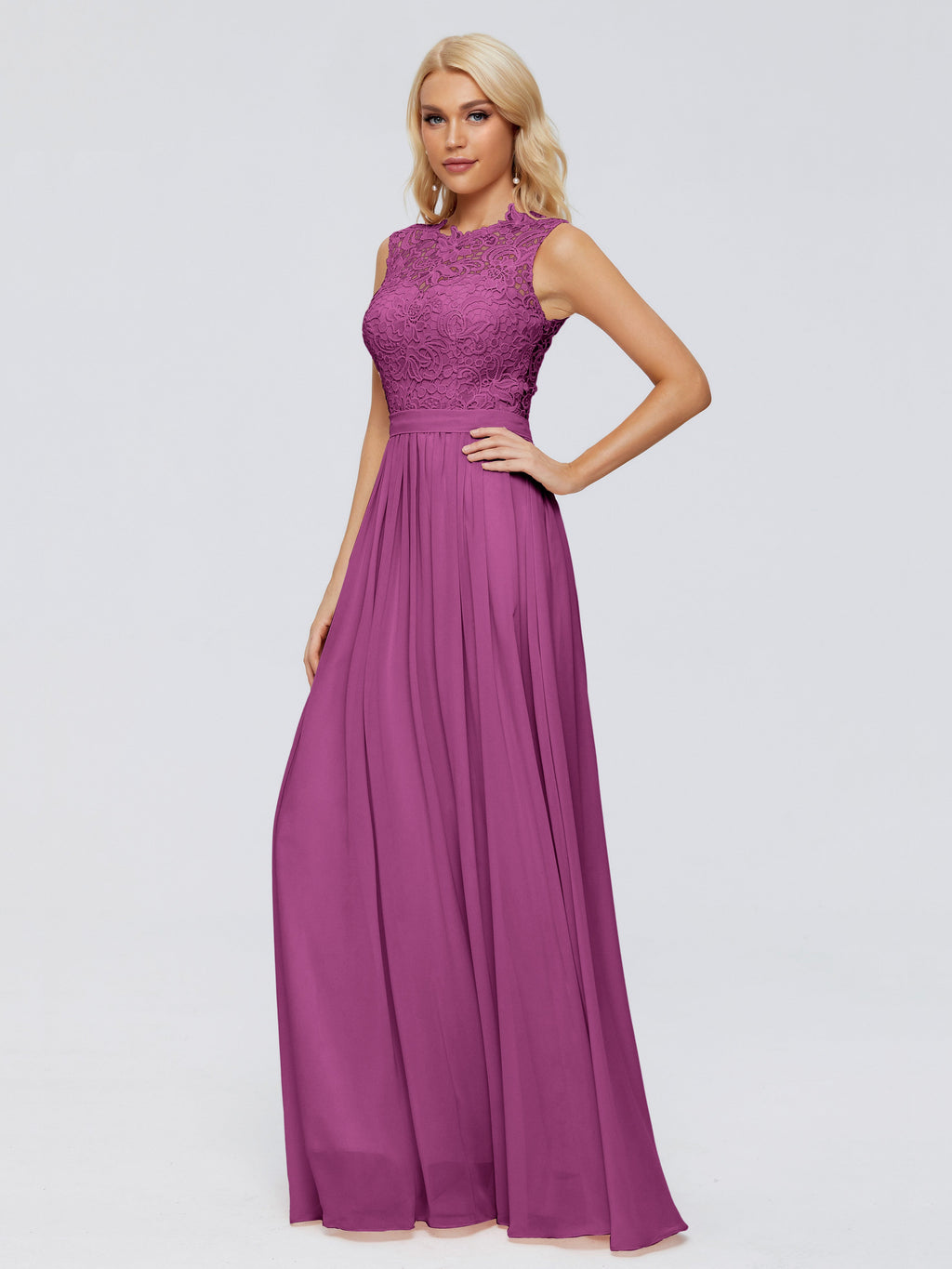 Melody A-Line Bateau Chiffon Bridesmaid Dresses