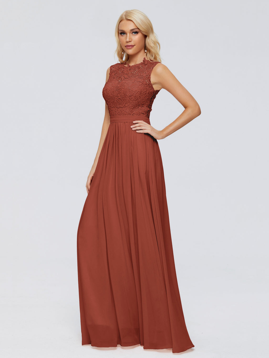 Melody A-Line Bateau Chiffon Bridesmaid Dresses