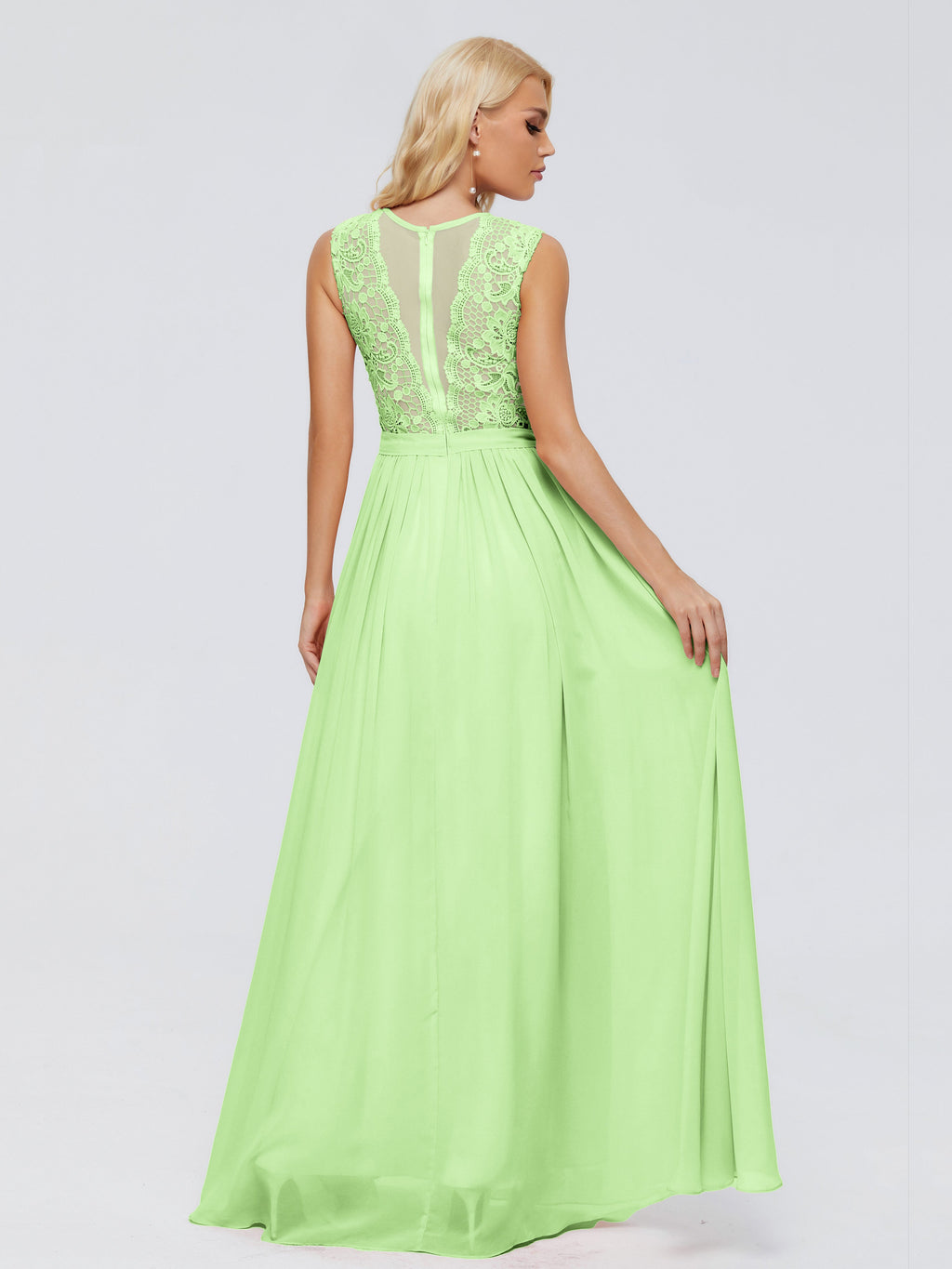 Melody A-Line Bateau Chiffon Bridesmaid Dresses