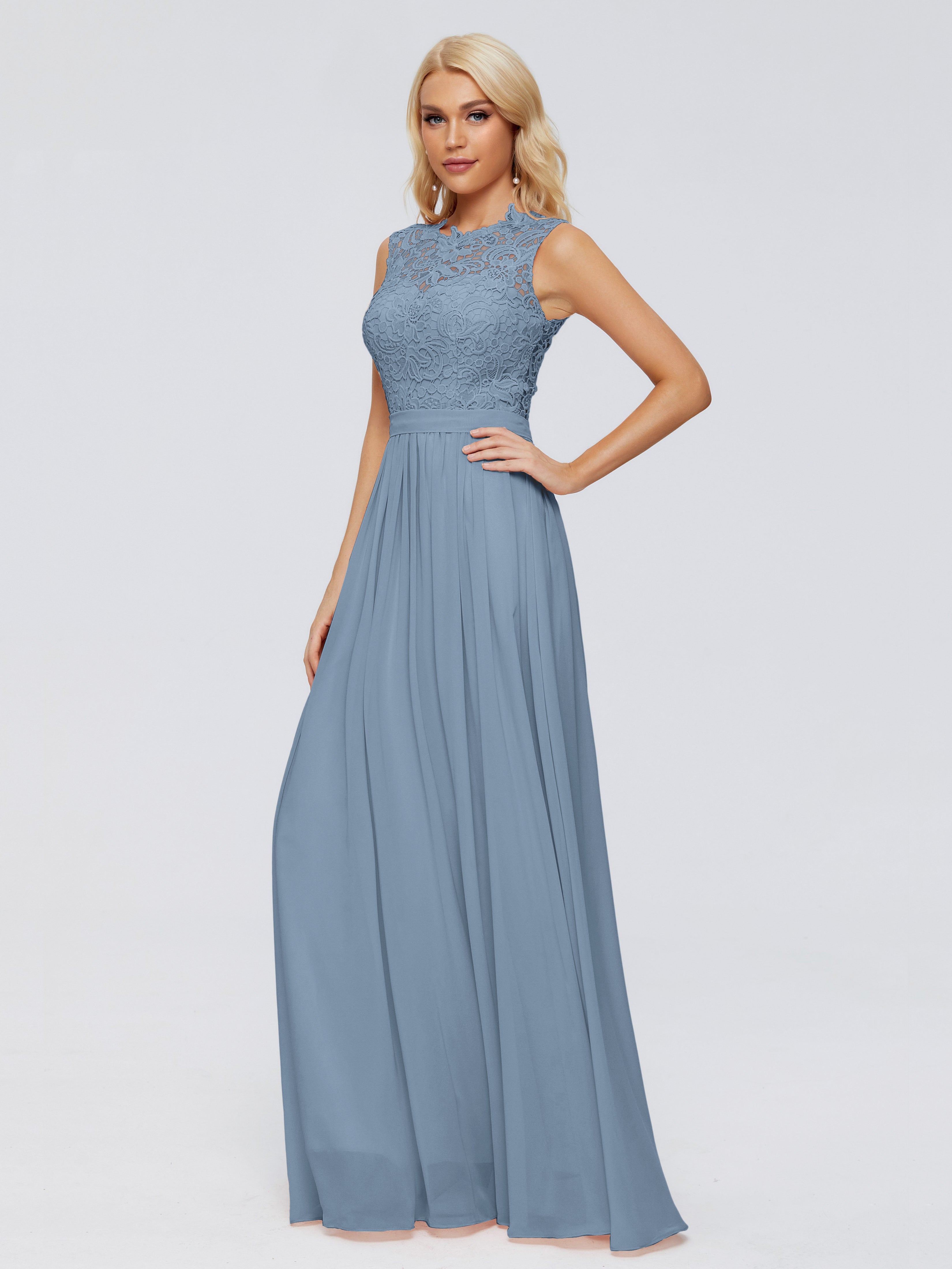 Melody A-Line Bateau Chiffon Bridesmaid Dresses