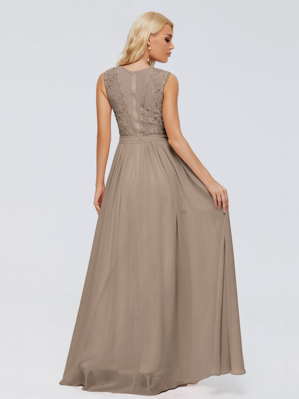 Melody A-Line Bateau Chiffon Bridesmaid Dresses