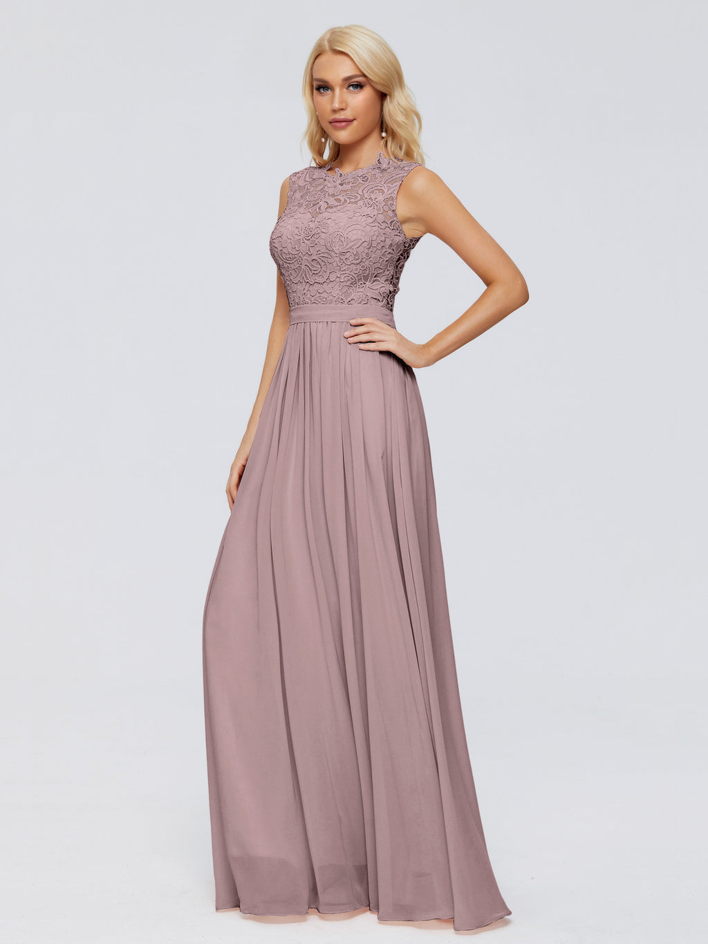 Melody A-Line Bateau Chiffon Bridesmaid Dresses
