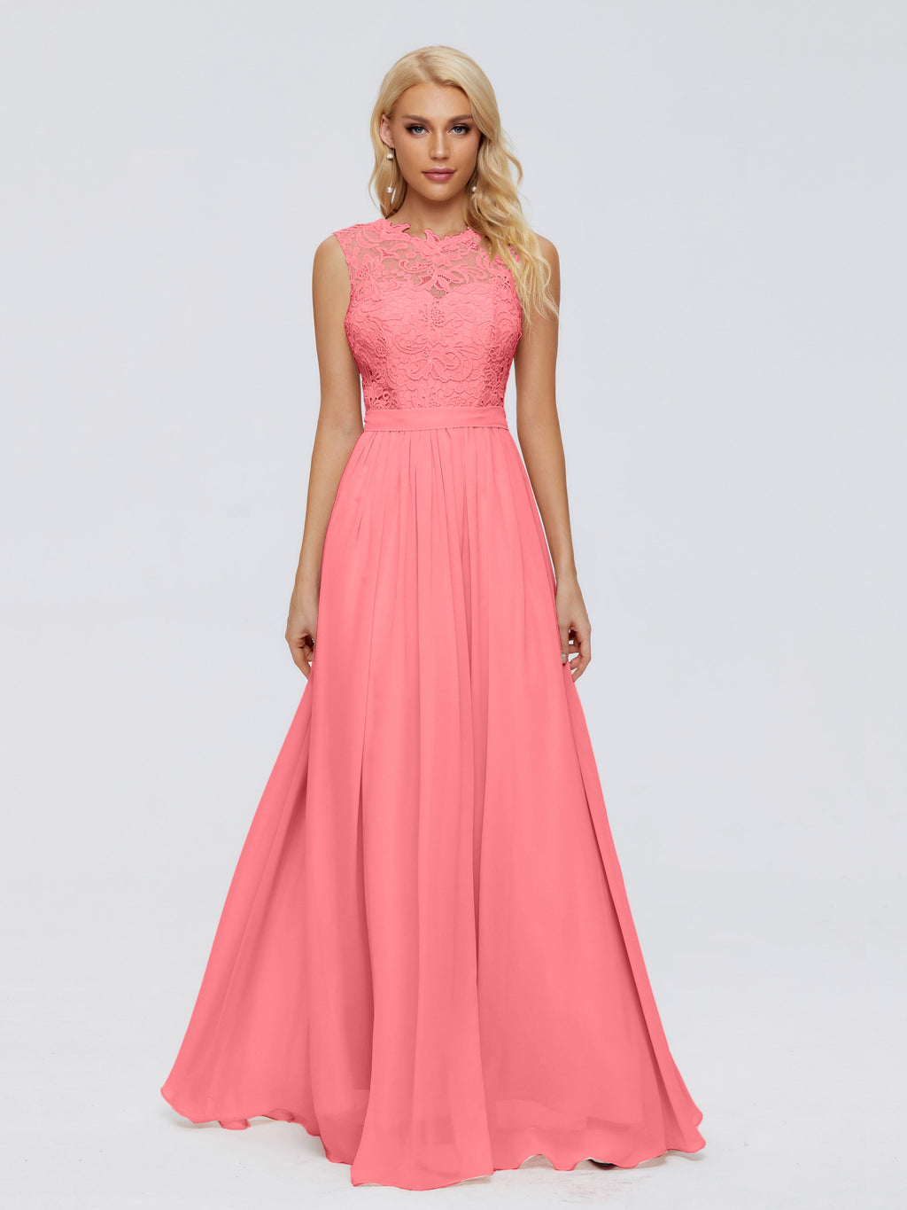 Melody A-Line Bateau Chiffon Bridesmaid Dresses