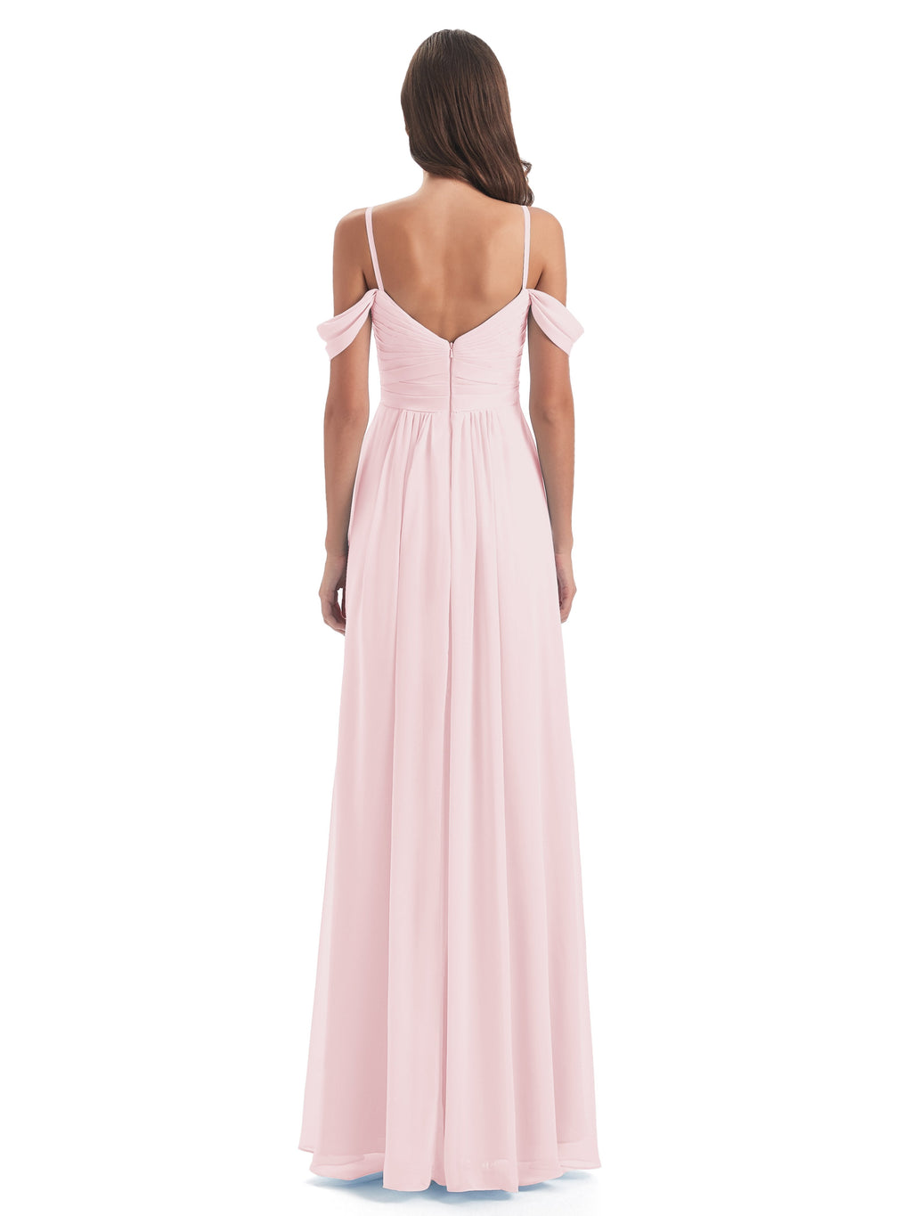 Olivia Off The Shoulder Spaghetti Straps Chiffon Bridesmaid Dresses