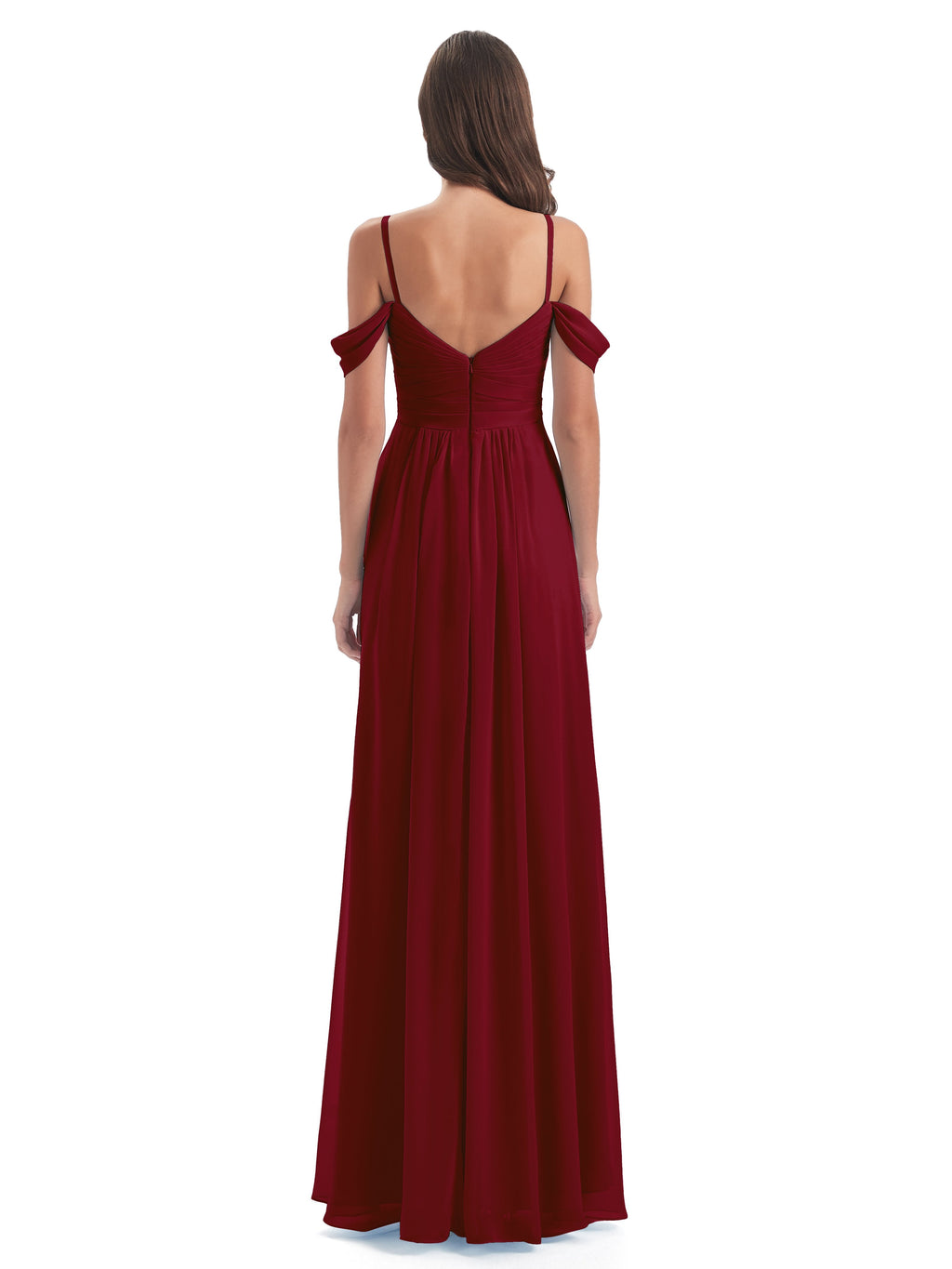 Olivia Off The Shoulder Spaghetti Straps Chiffon Bridesmaid Dresses