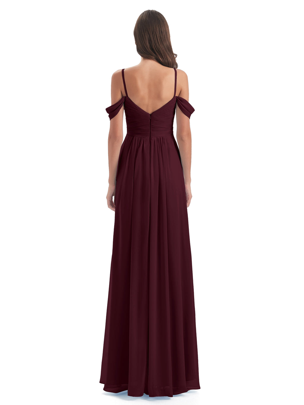 Olivia Off The Shoulder Spaghetti Straps Chiffon Bridesmaid Dresses