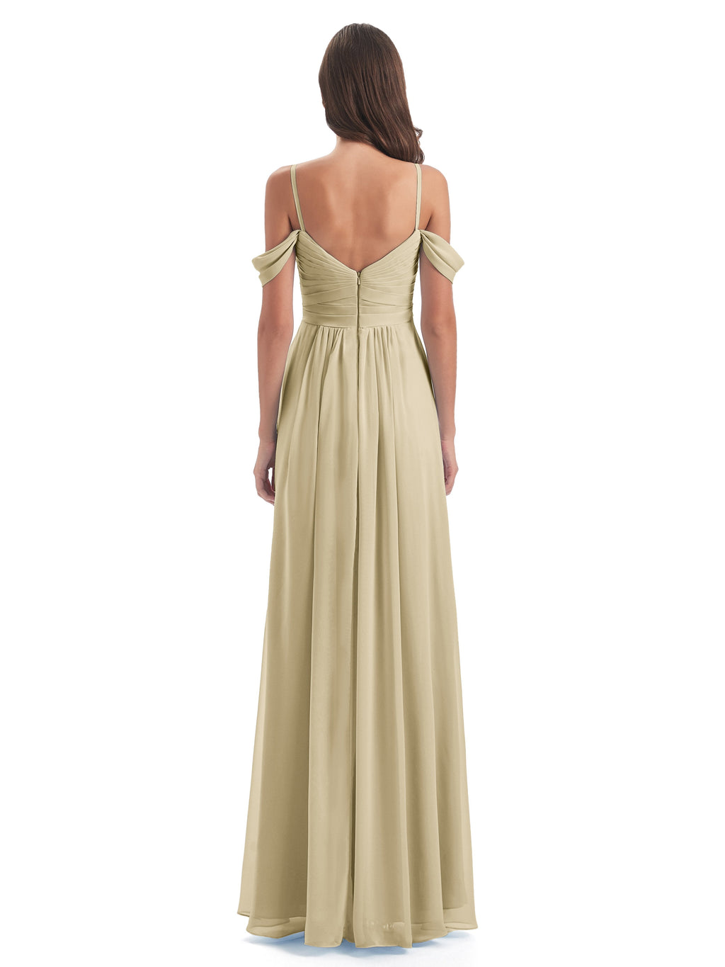 Olivia Off The Shoulder Spaghetti Straps Chiffon Bridesmaid Dresses