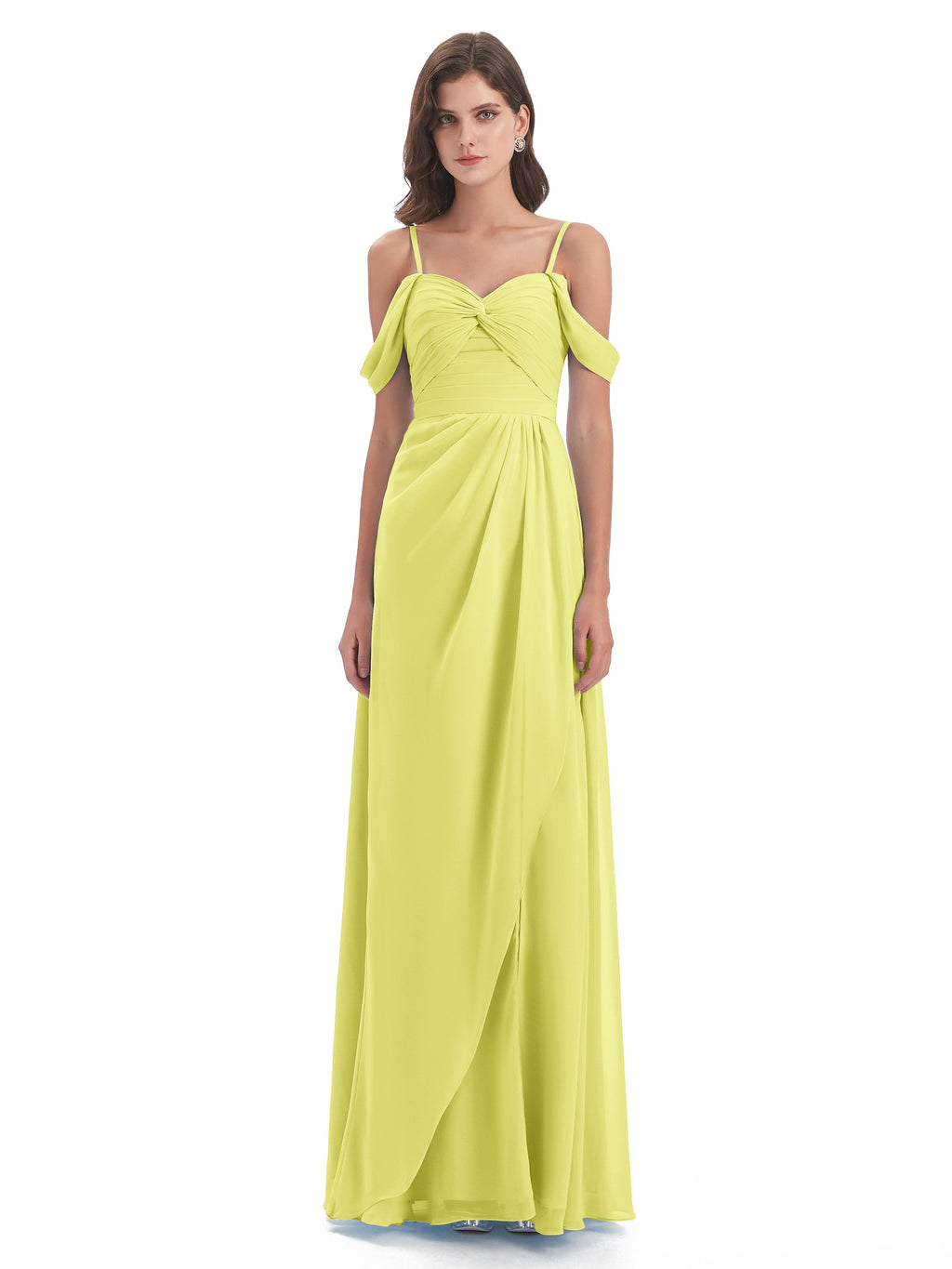 Olivia Off The Shoulder Spaghetti Straps Chiffon Bridesmaid Dresses