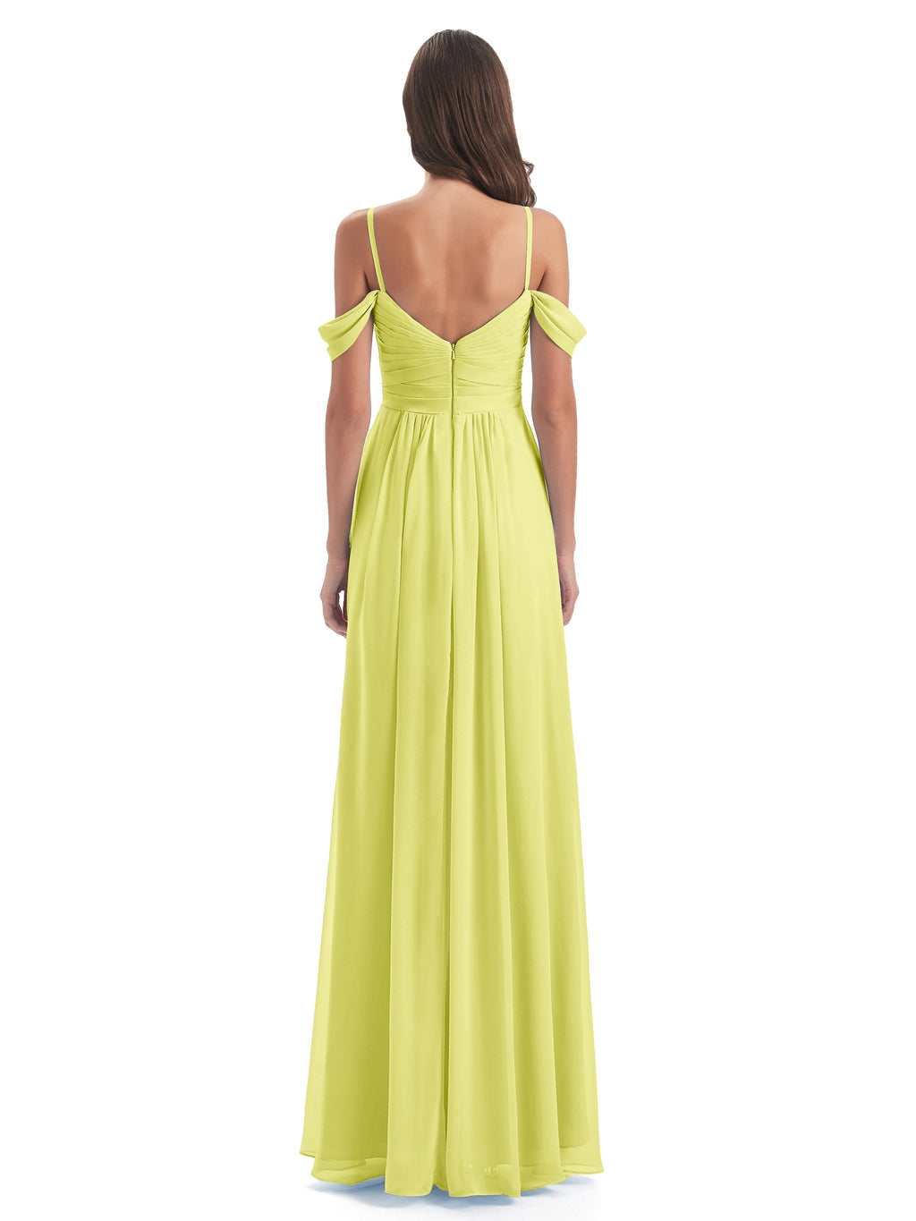 Olivia Off The Shoulder Spaghetti Straps Chiffon Bridesmaid Dresses